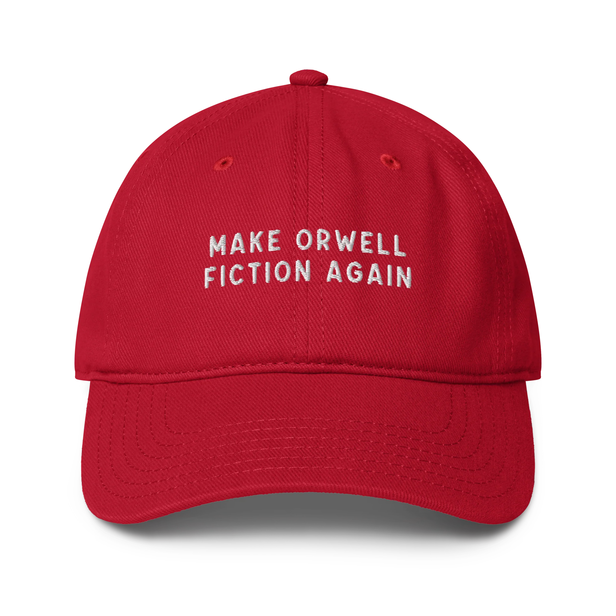 Make Orwell Fiction Again Embroidered Baseball Cap - Image 7