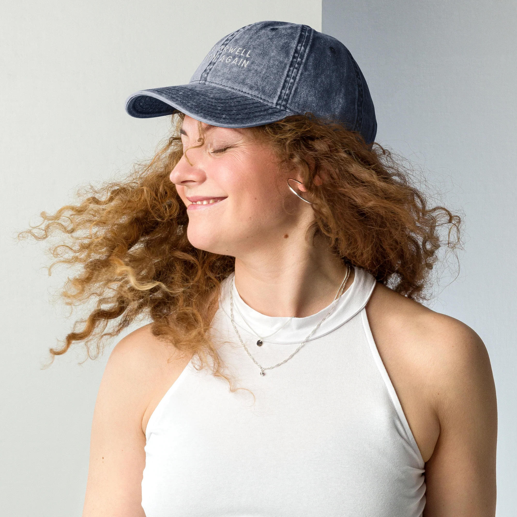Make Orwell Fiction Again Embroidered Vintage Cap - Image 2