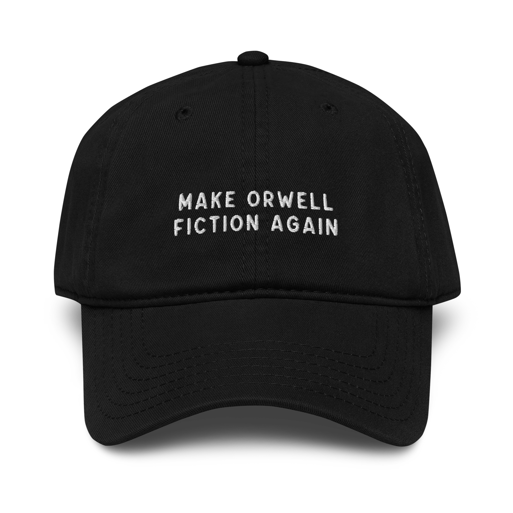 Make Orwell Fiction Again Embroidered Vintage Wash Baseball Cap - Image 7