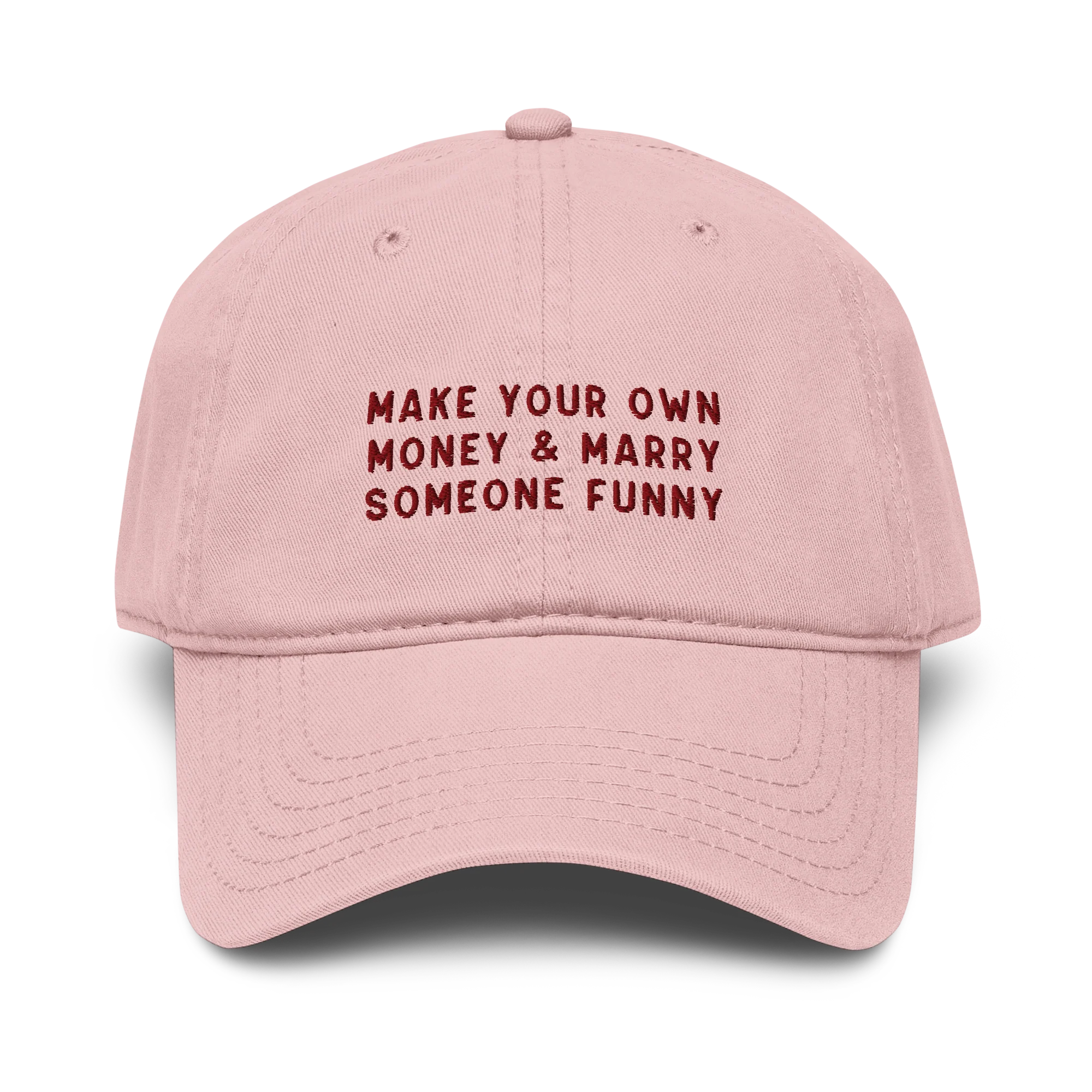 Make Your Own Money Marry Someone Funny Embroidered Vintage Wash Baseball Cap