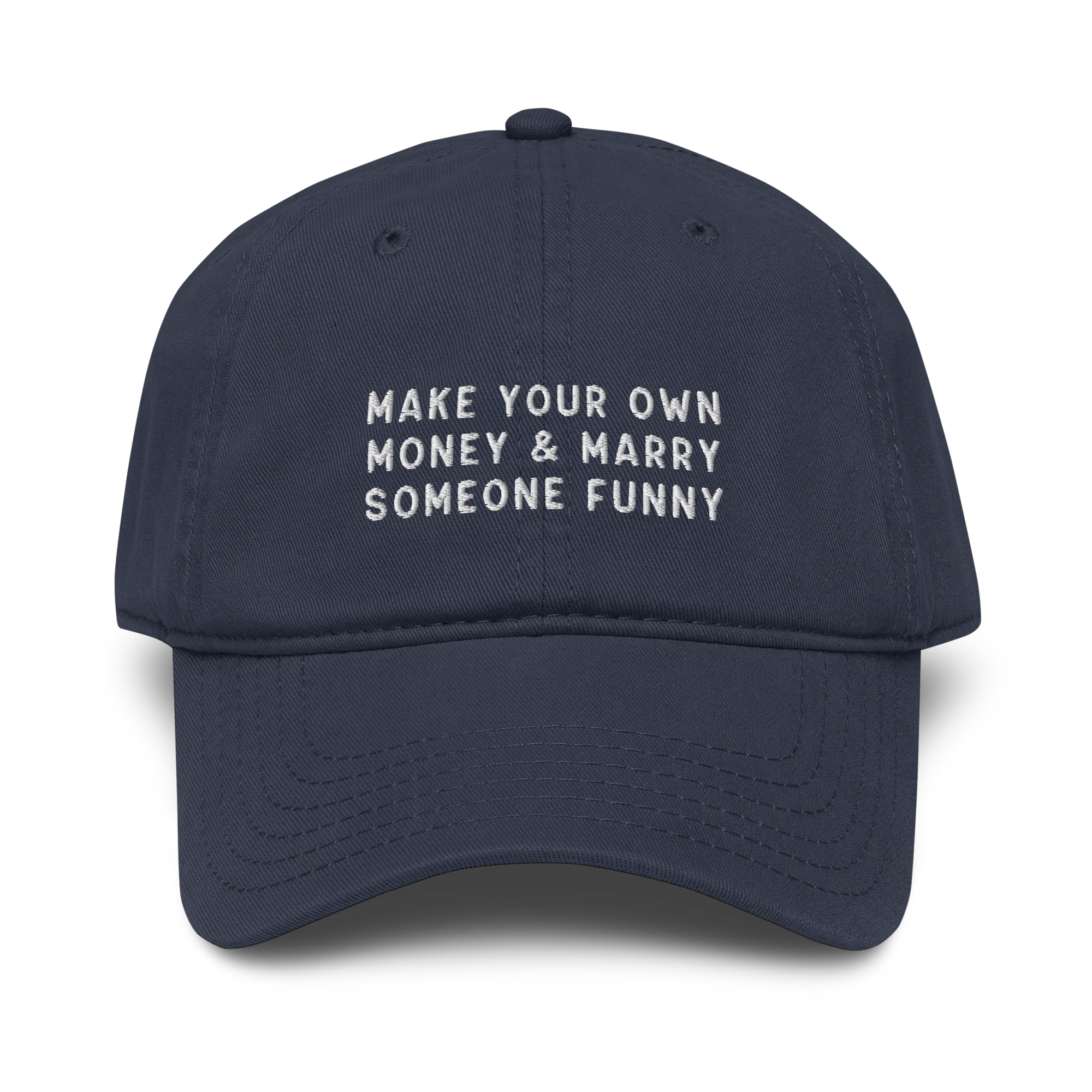 Make Your Own Money Marry Someone Funny Embroidered Vintage Wash Baseball Cap - Image 4