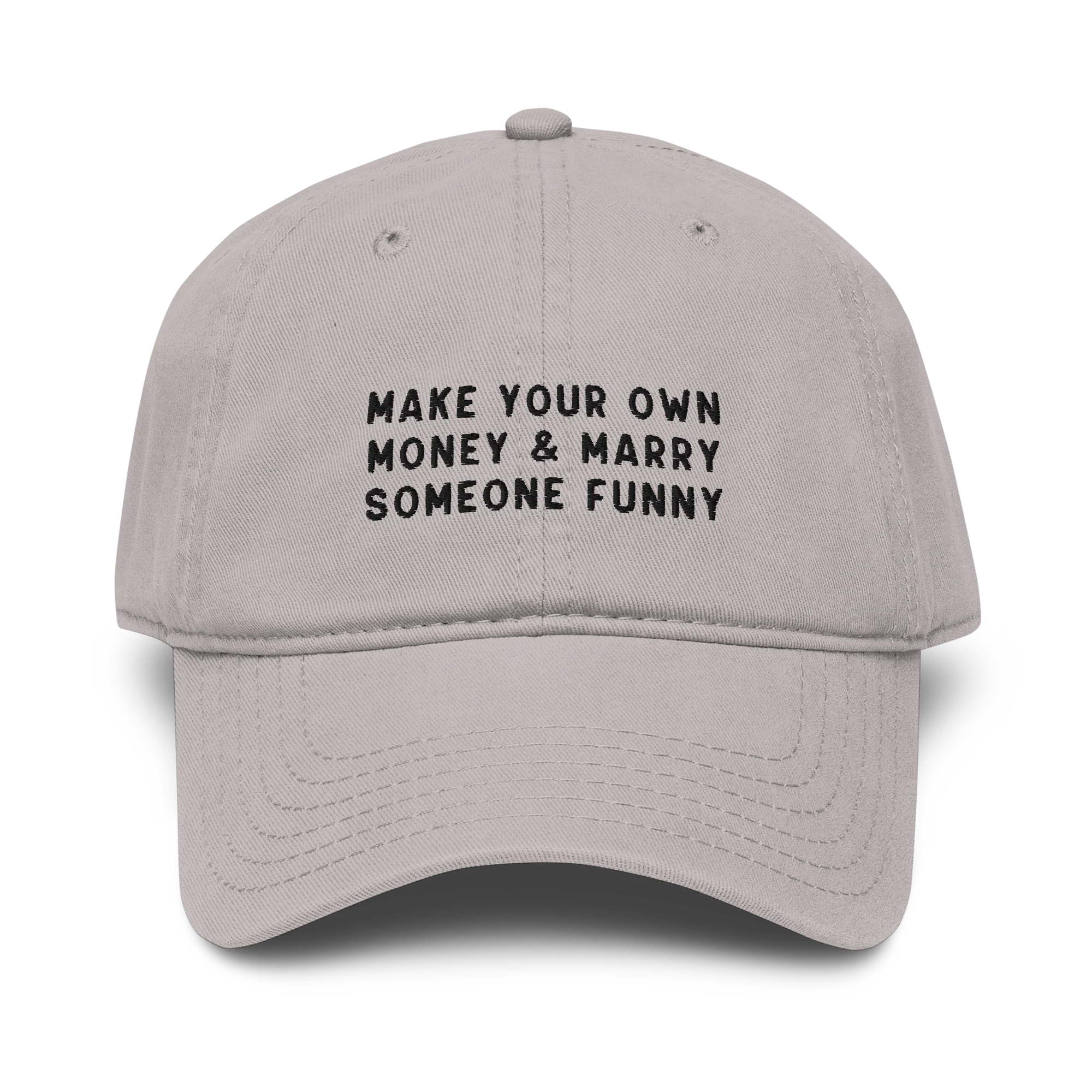 Make Your Own Money Marry Someone Funny Embroidered Vintage Wash Baseball Cap - Image 5