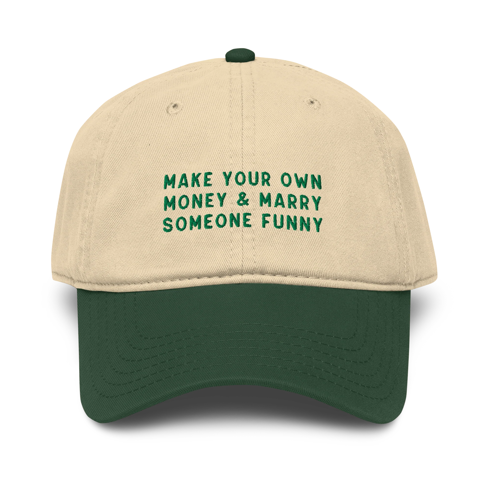 Make Your Own Money Marry Someone Funny Embroidered Vintage Wash Baseball Cap - Image 6