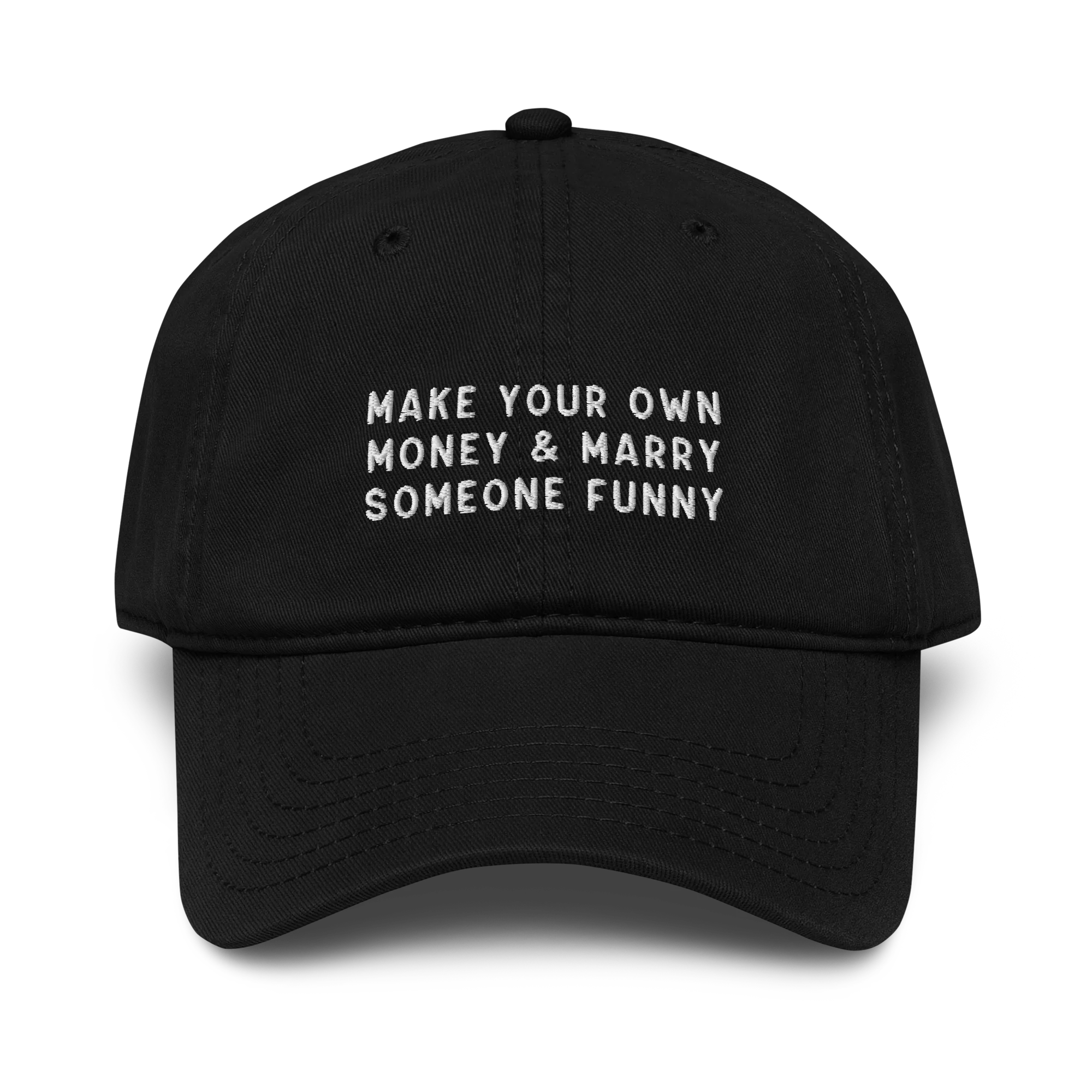 Make Your Own Money Marry Someone Funny Embroidered Vintage Wash Baseball Cap - Image 7