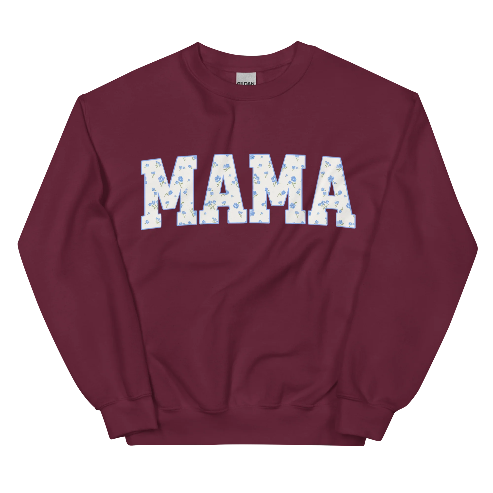 Mama Blue Floral Varsity Sweatshirt - Image 8