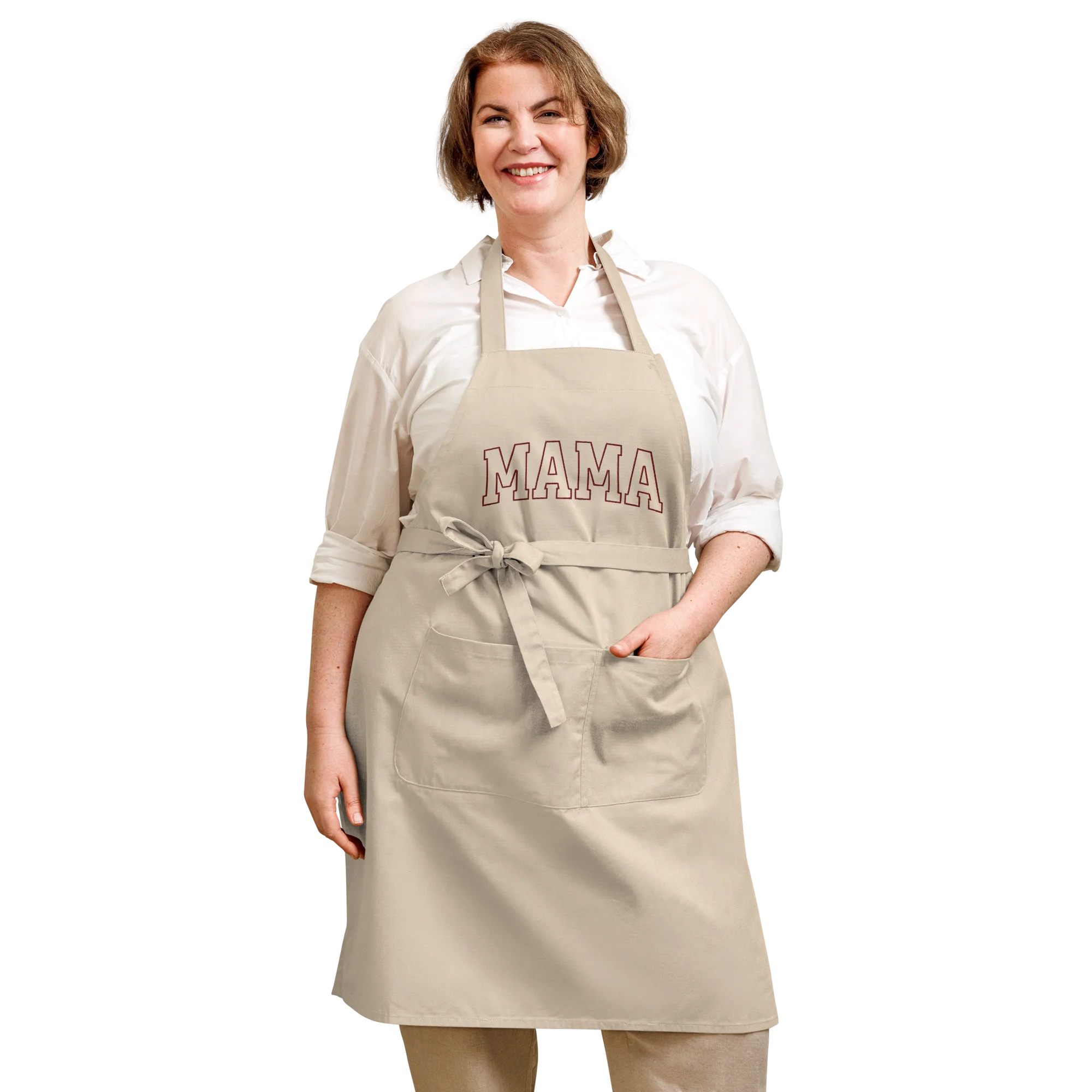 Mama Mother Embroidered Organic Cotton Apron - Image 6