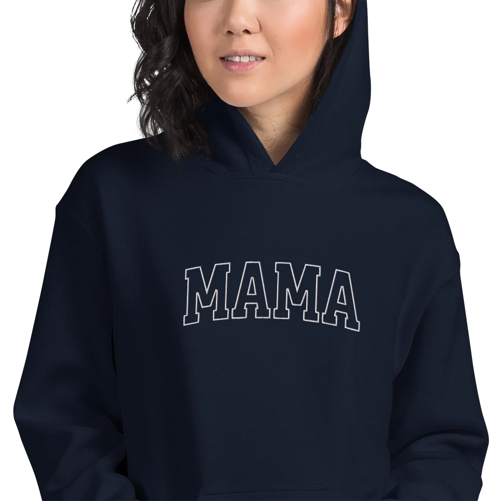 Mama Mother Varsity Embroidered Hoodie - Image 6