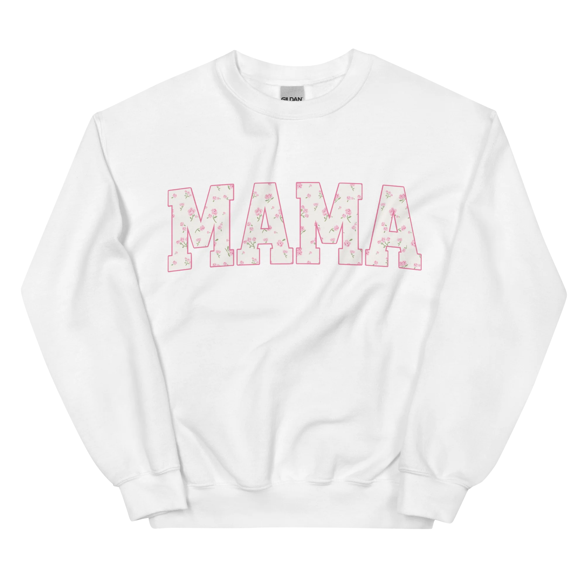 Mama Pink Floral Varsity Sweatshirt