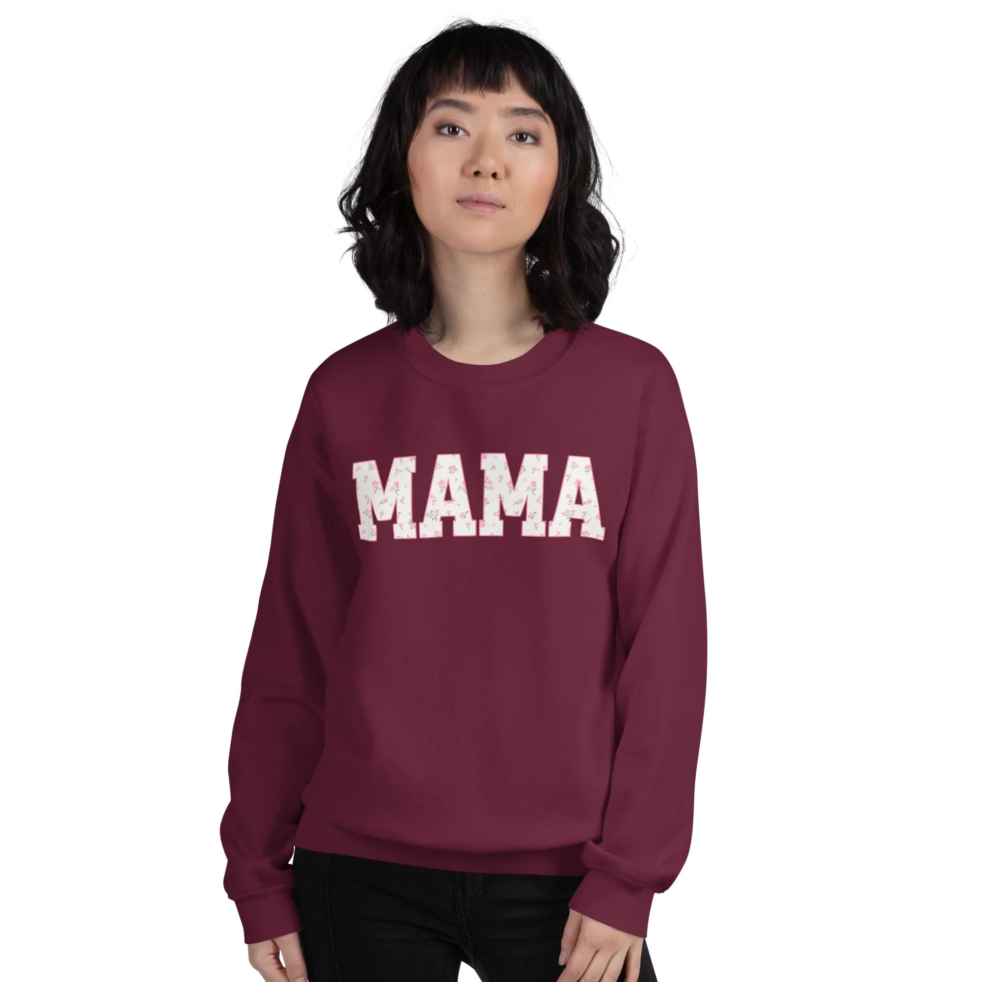 Mama Pink Floral Varsity Sweatshirt - Image 7