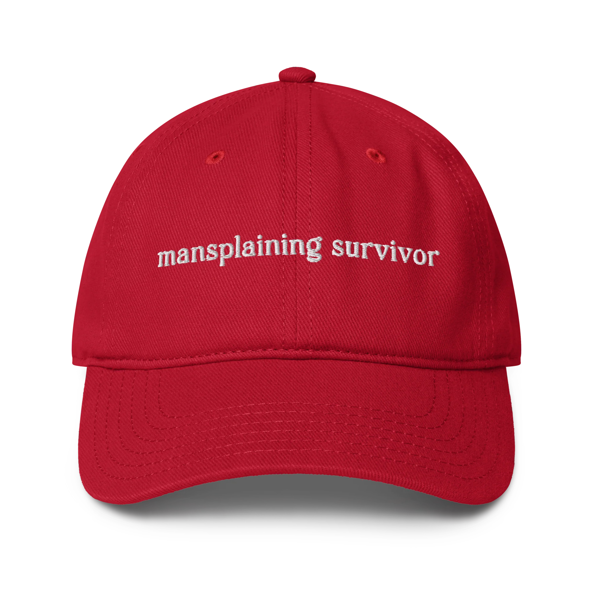 Mansplaining Survivor Embroidered Baseball Cap - Image 3