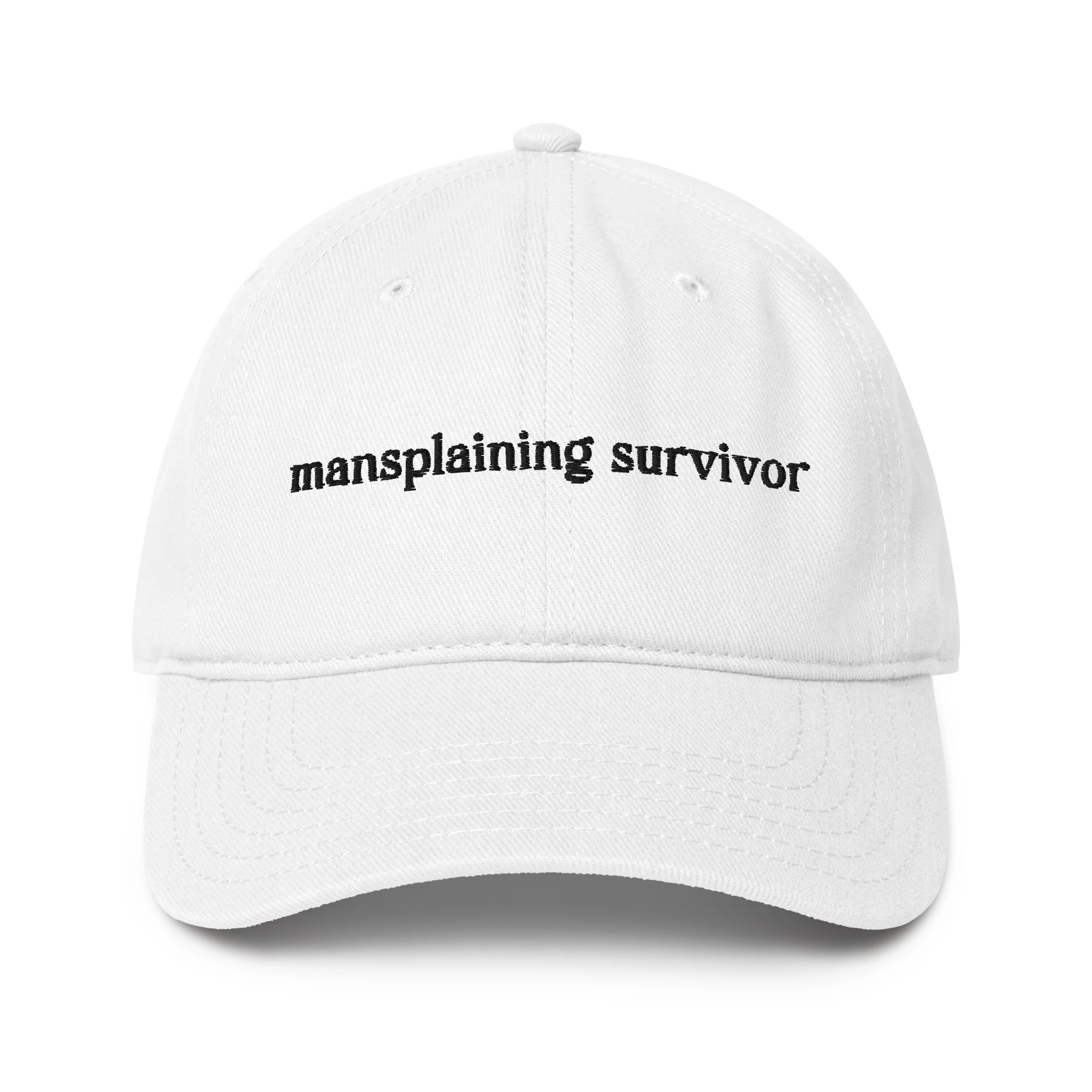 Mansplaining Survivor Embroidered Baseball Cap - Image 4