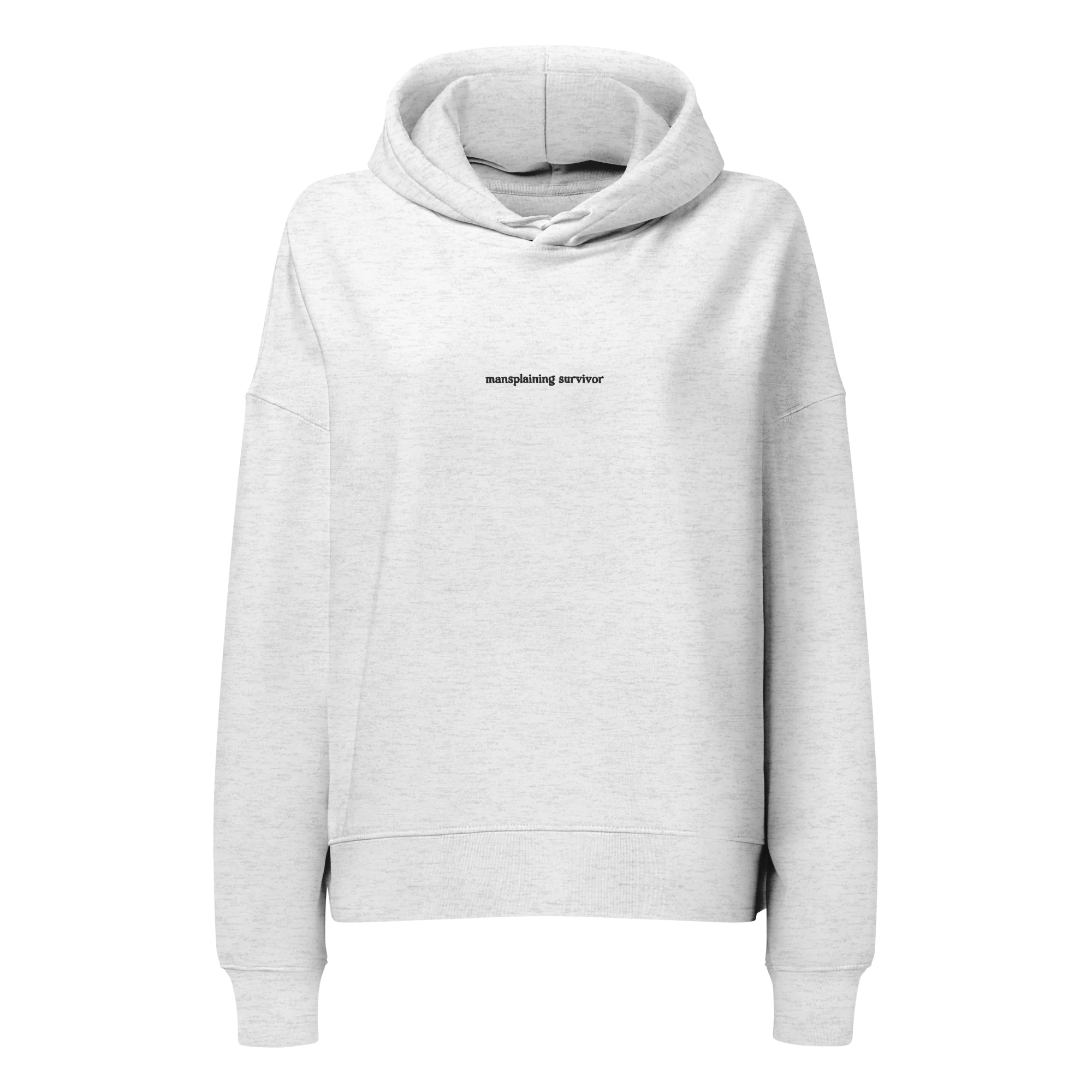 Mansplaining Survivor Embroidered Women’s Organic Hoodie - Image 8