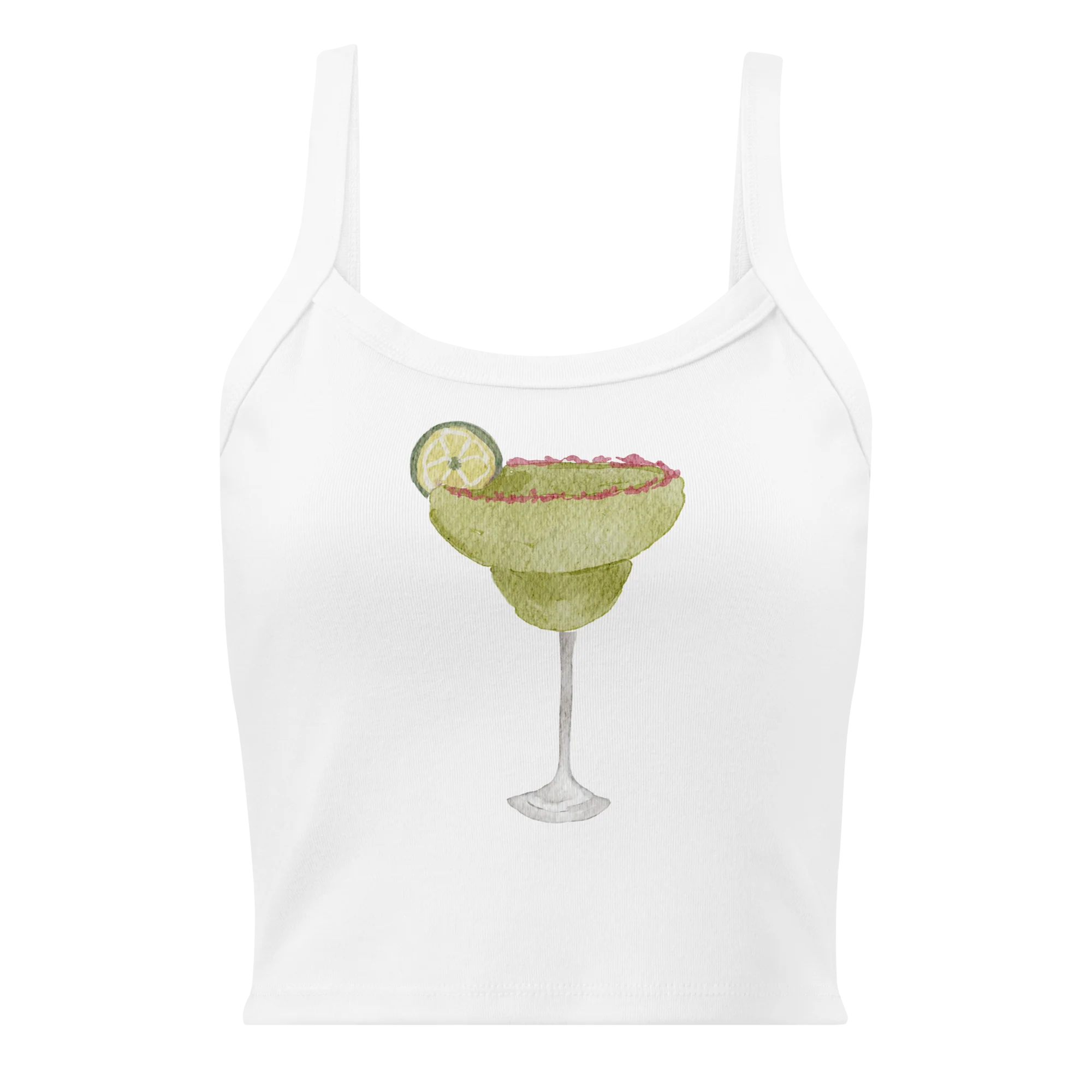 Margarita Watercolor Rib Tank Top - Image 3