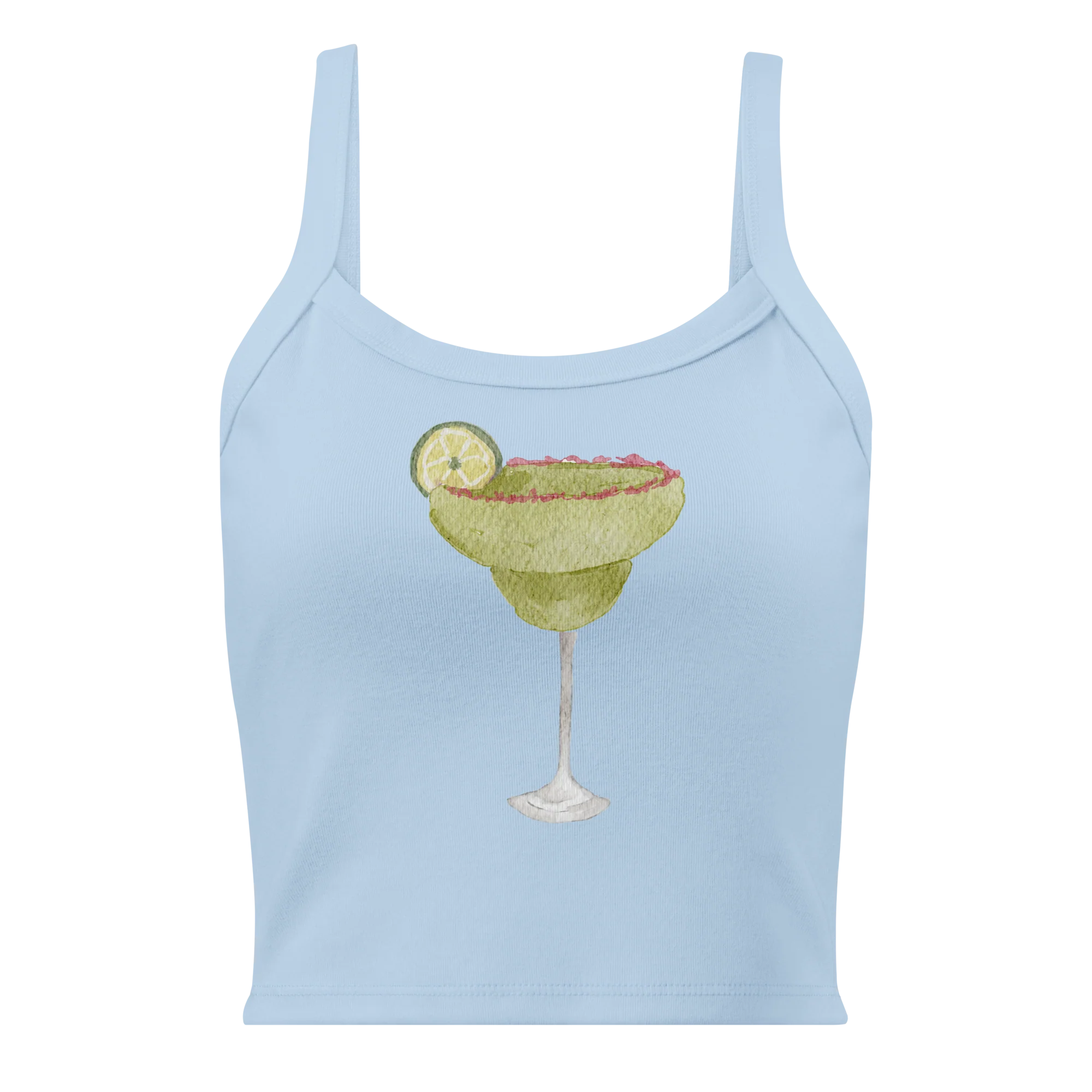 Margarita Watercolor Rib Tank Top - Image 4