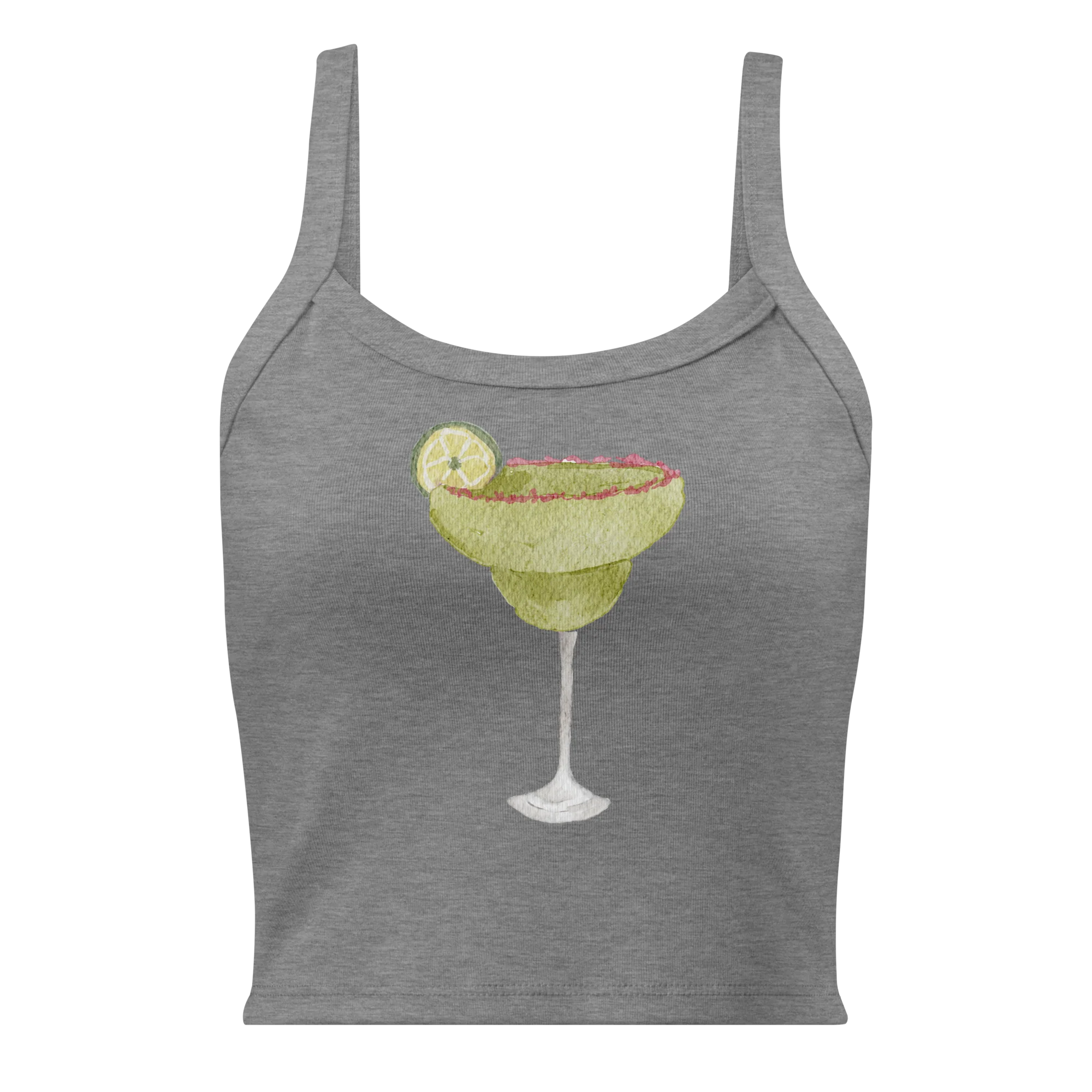 Margarita Watercolor Rib Tank Top - Image 7