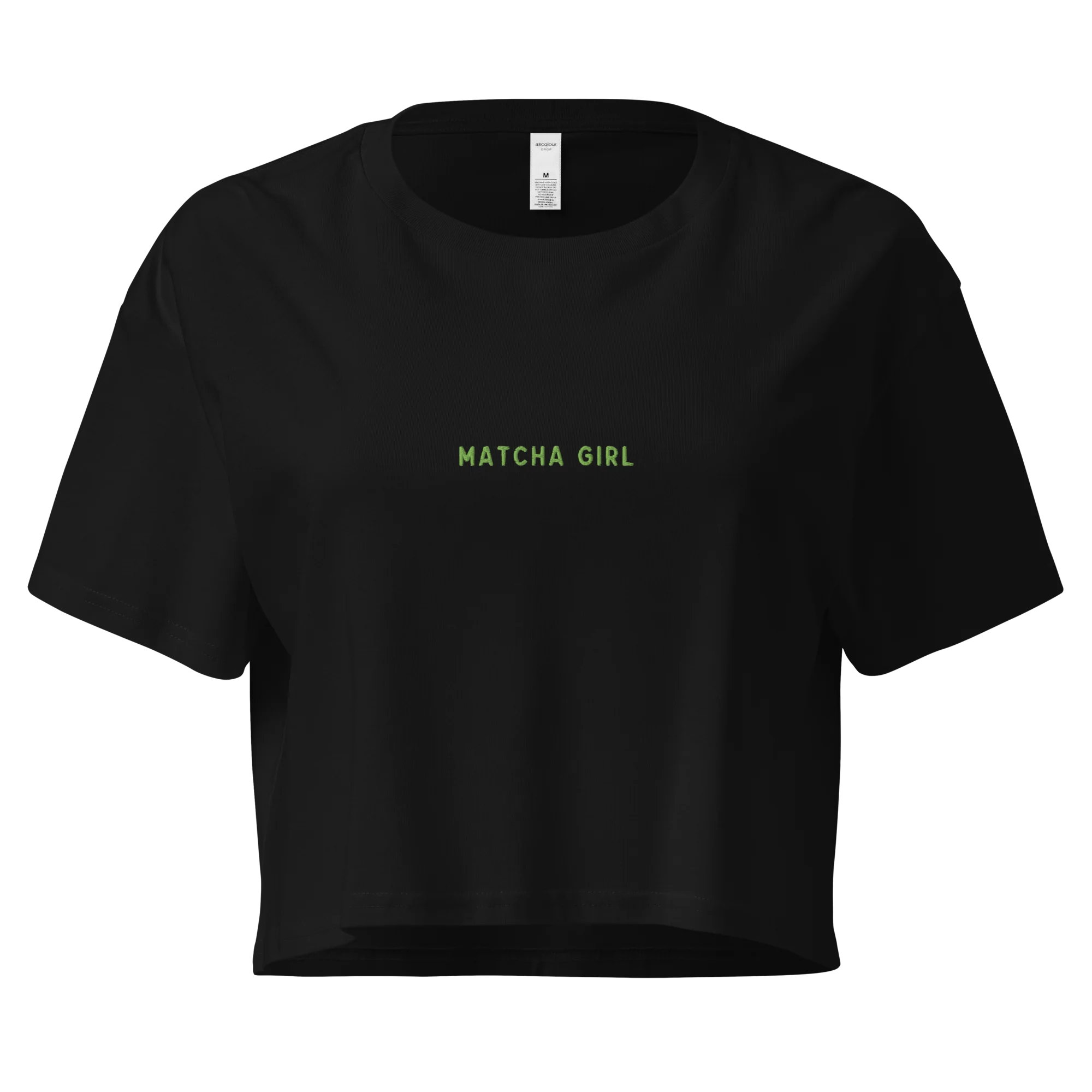 Matcha Girl Embroidered Crop Tee - Image 4