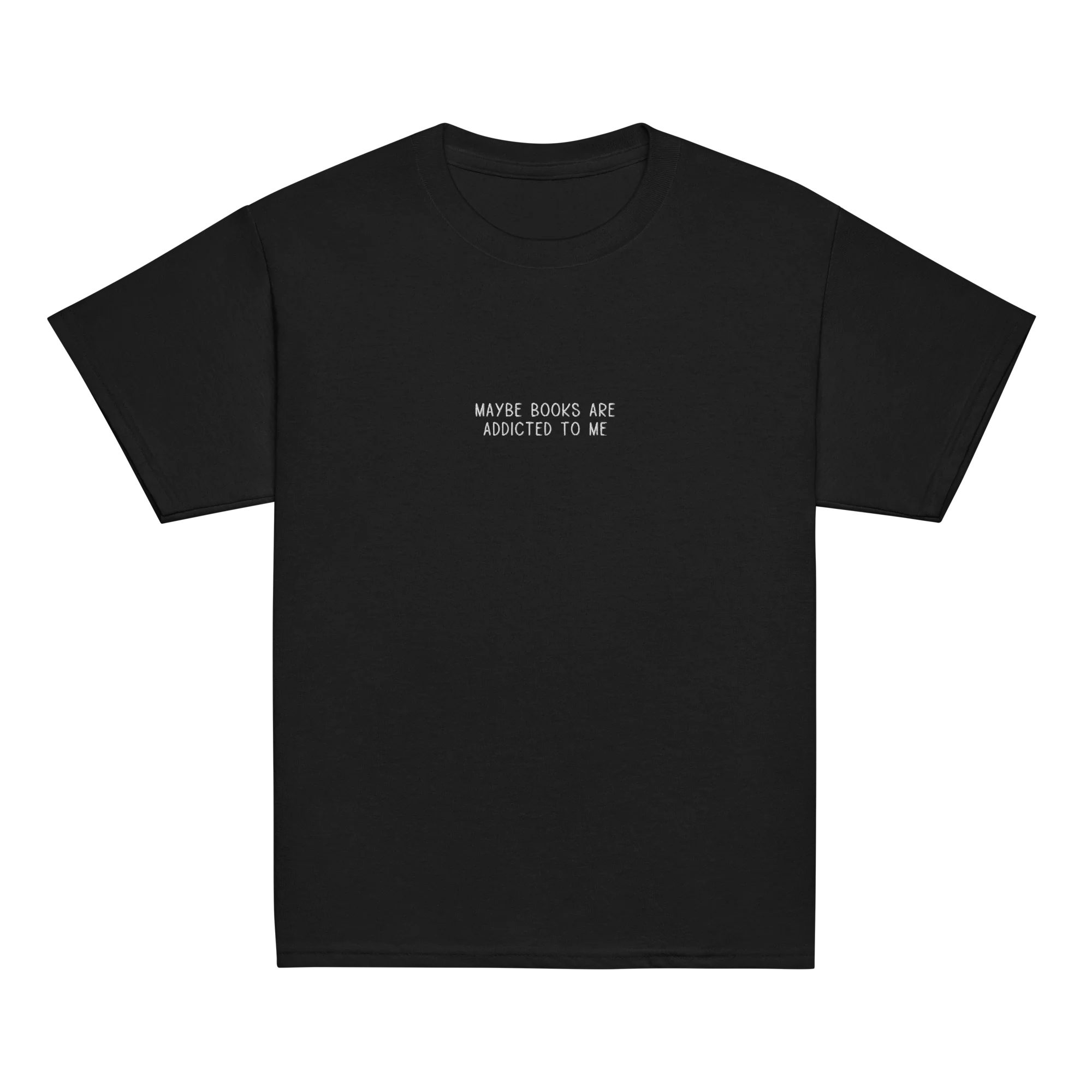 Maybe Books Are Addicted to Me Embroidered Baby Tee - Image 8