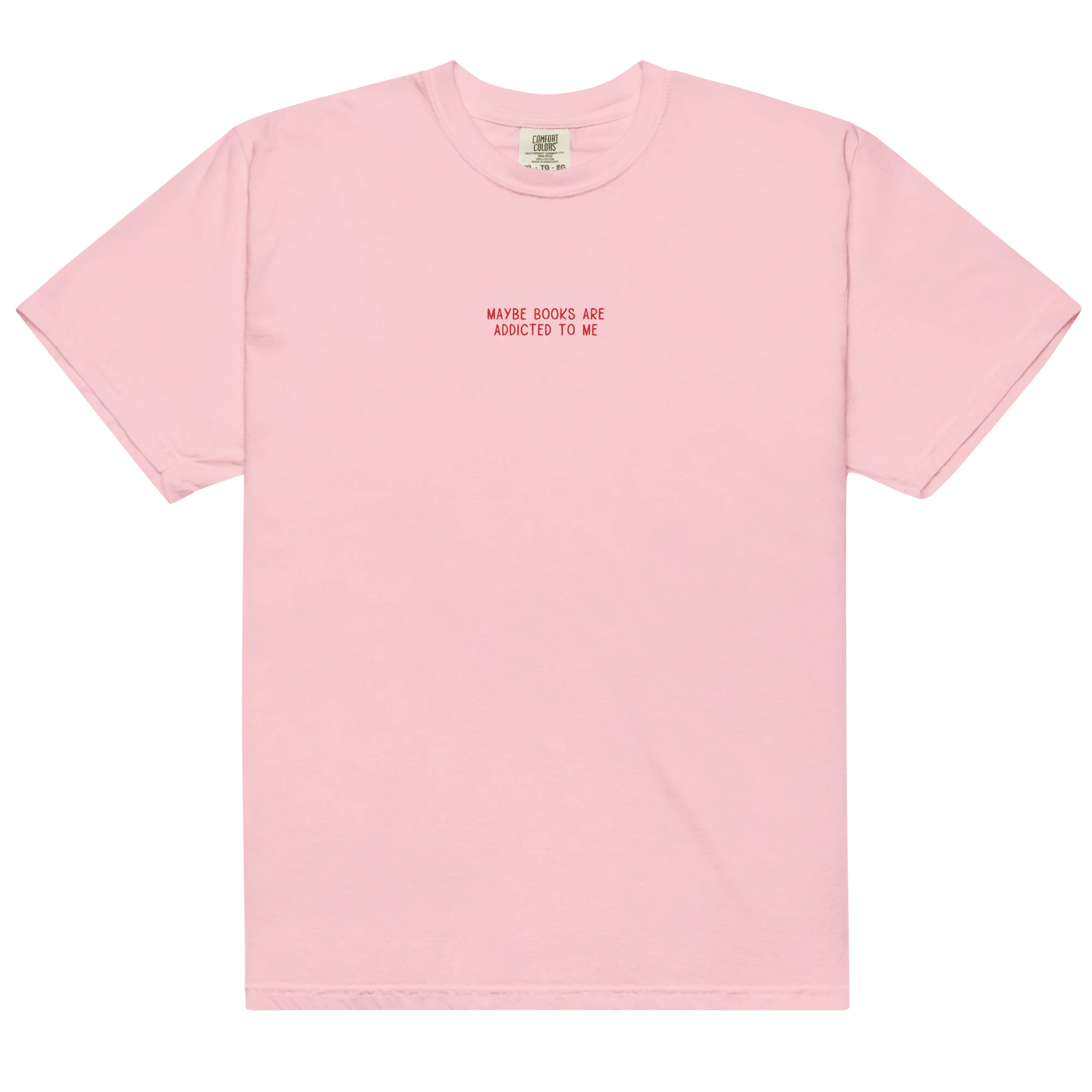 Maybe Books Are Addicted to Me Embroidered Classic T-Shirt - Image 13