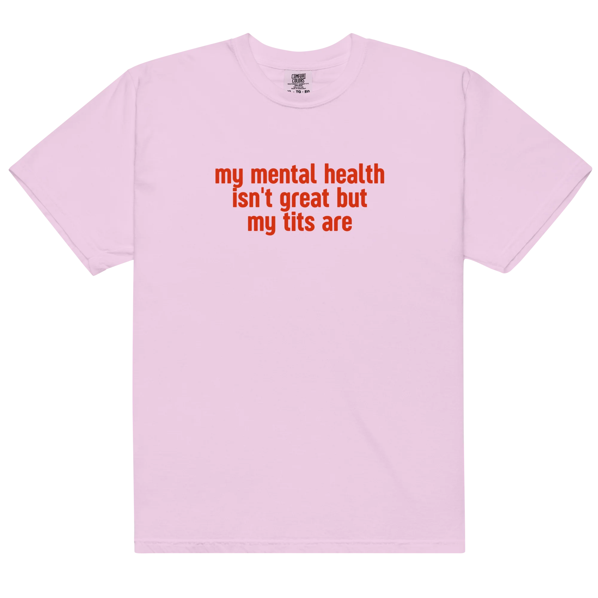 Mental Health Isn't Great Tits Are Classic T-Shirt - Image 11