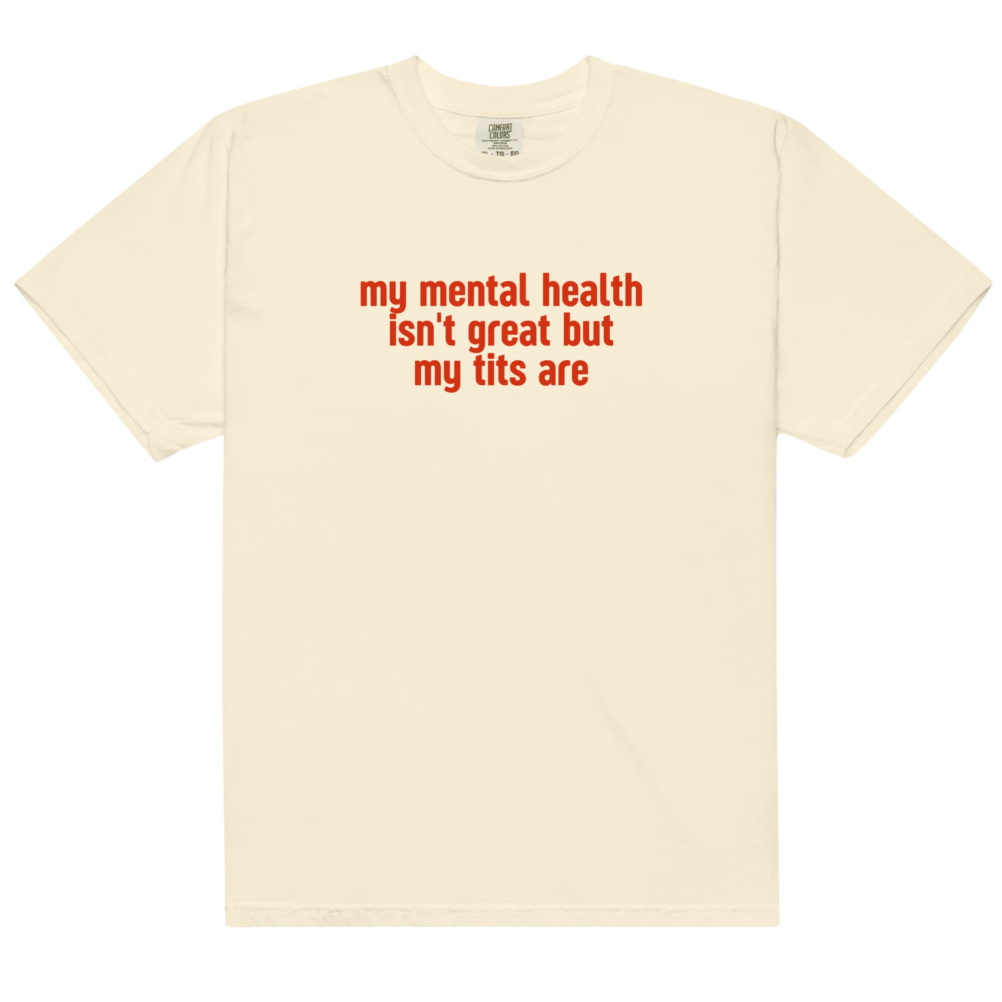 Mental Health Isn't Great Tits Are Classic T-Shirt - Image 8
