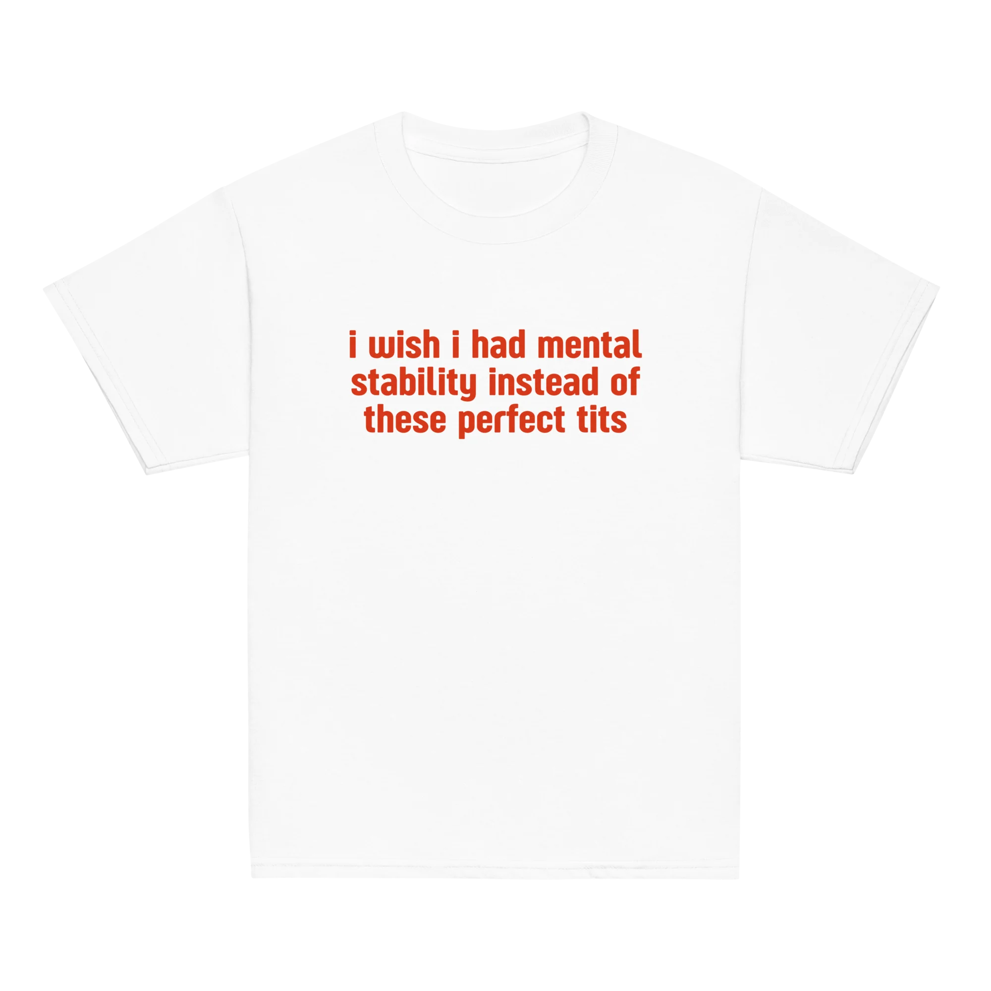Mental Stability Instead Perfect Tits Baby Tee - Image 3