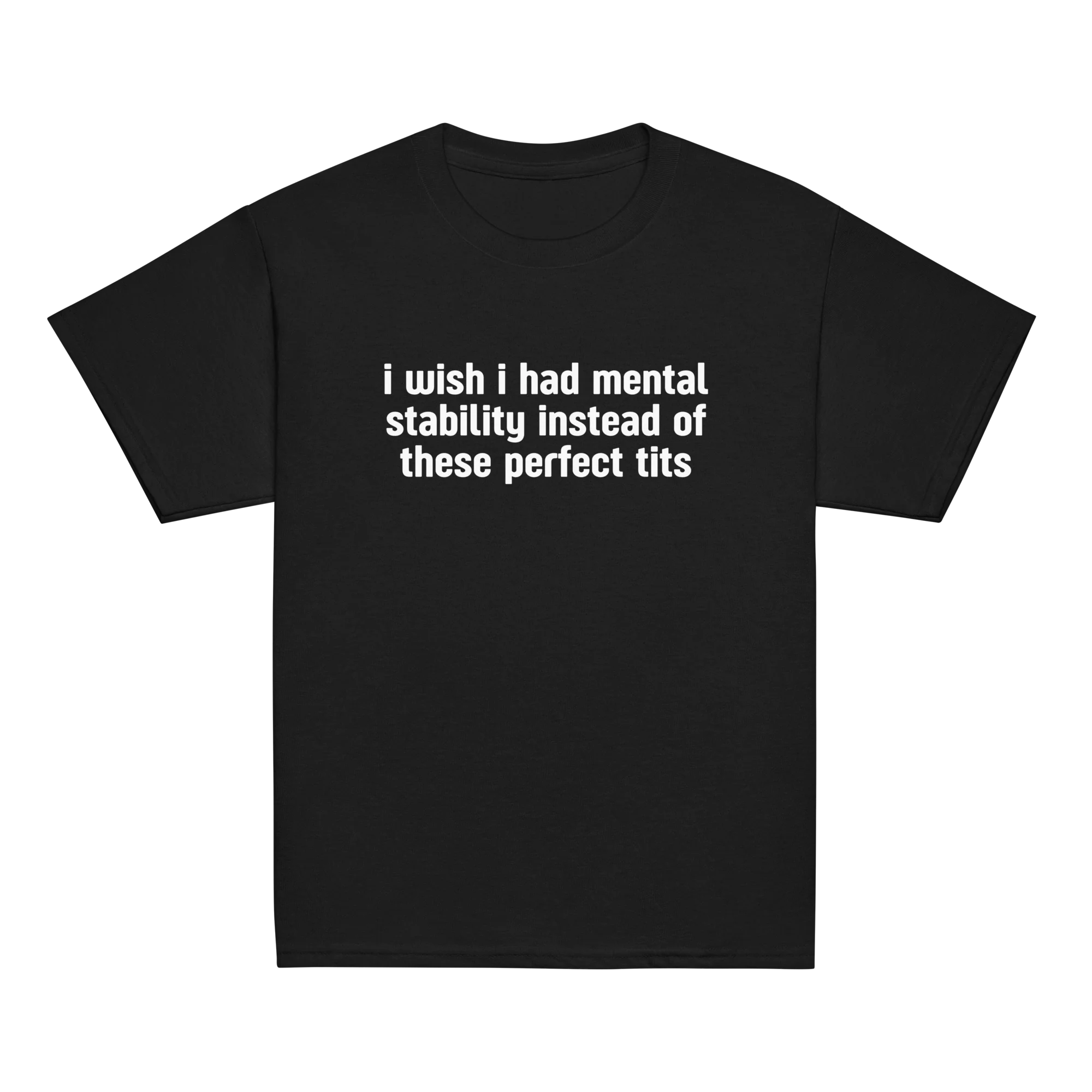 Mental Stability Instead Perfect Tits Baby Tee - Image 4