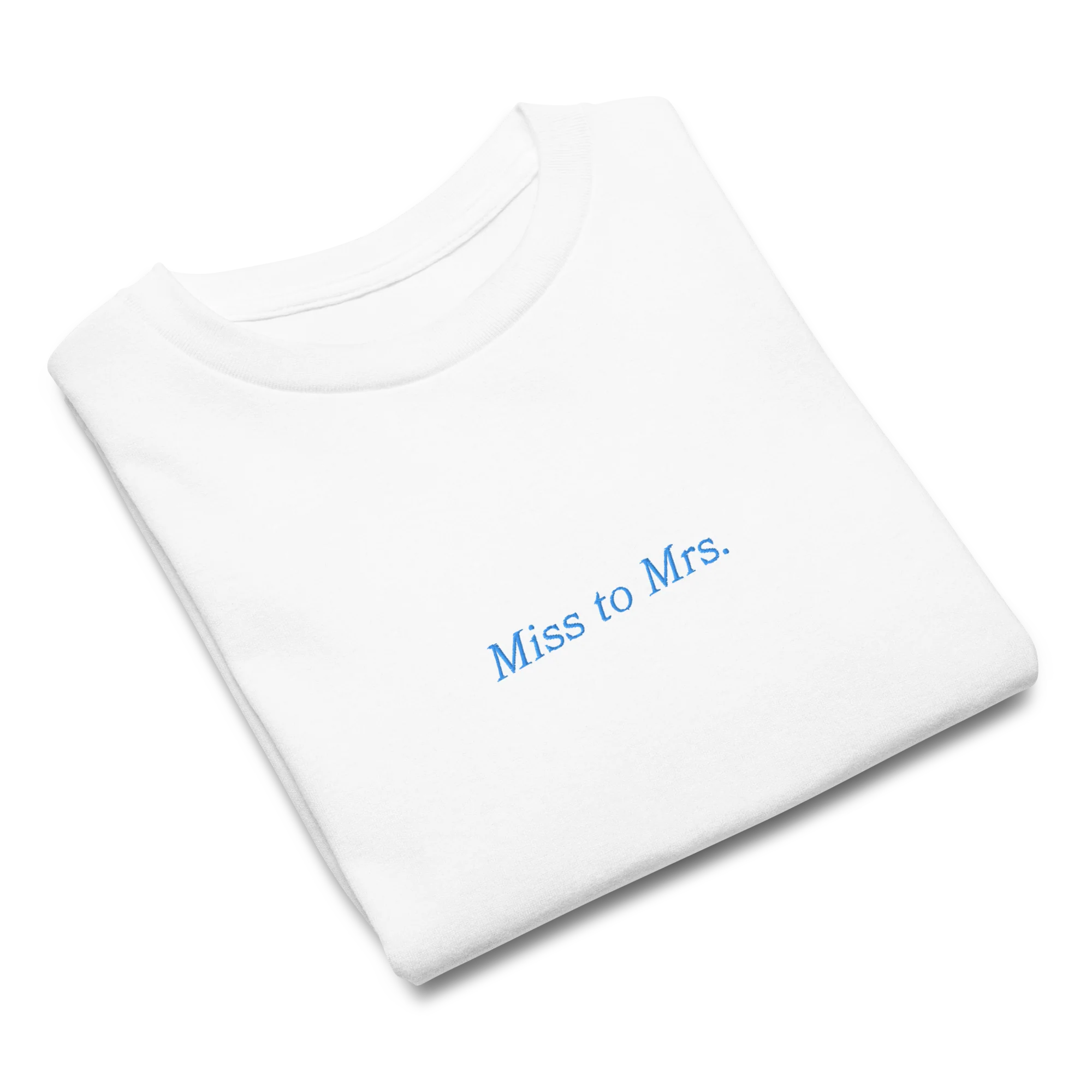 Miss to Mrs Bride Bachelorette Embroidered Baby Tee - Image 3
