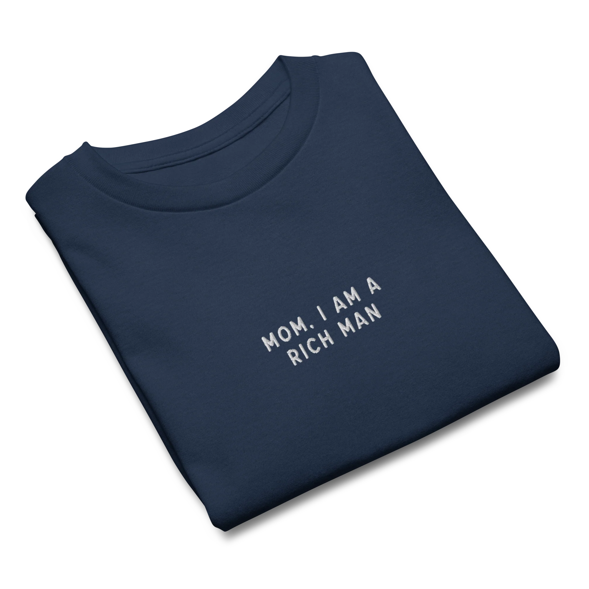 Mom, I am a Rich Man Embroidered Baby Tee - Image 9