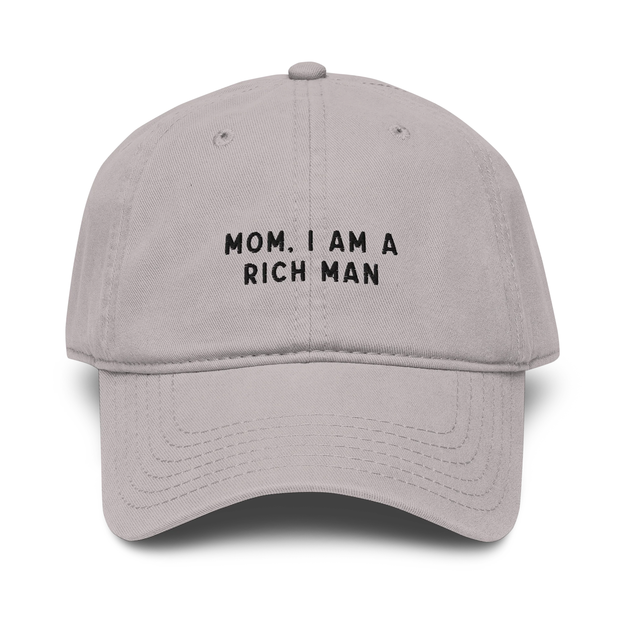 Mom, I am a Rich Man Embroidered Vintage Wash Baseball Cap - Image 8
