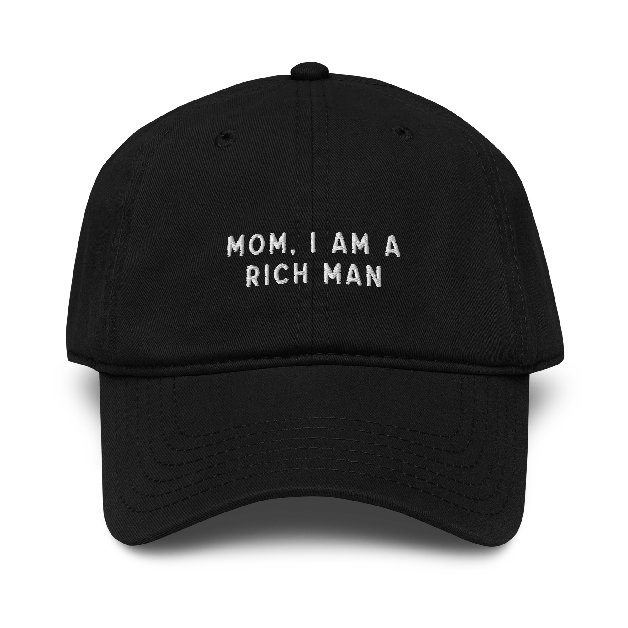 Mom, I am a Rich Man Embroidered Vintage Wash Baseball Cap - Image 9