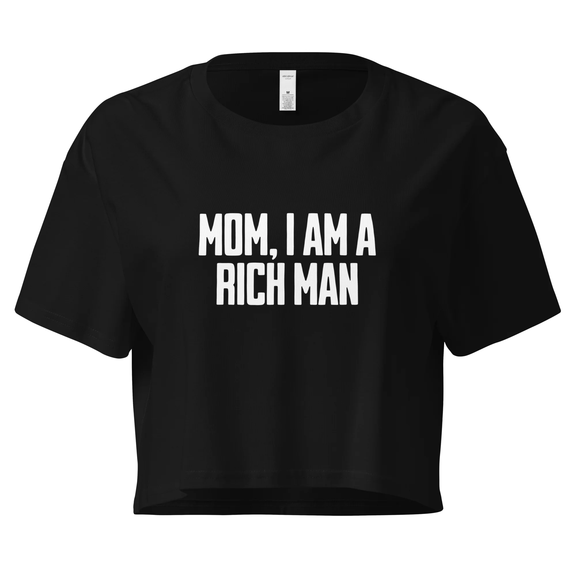 Mom, I Am A Rich Man Feminist Crop Tee - Image 3