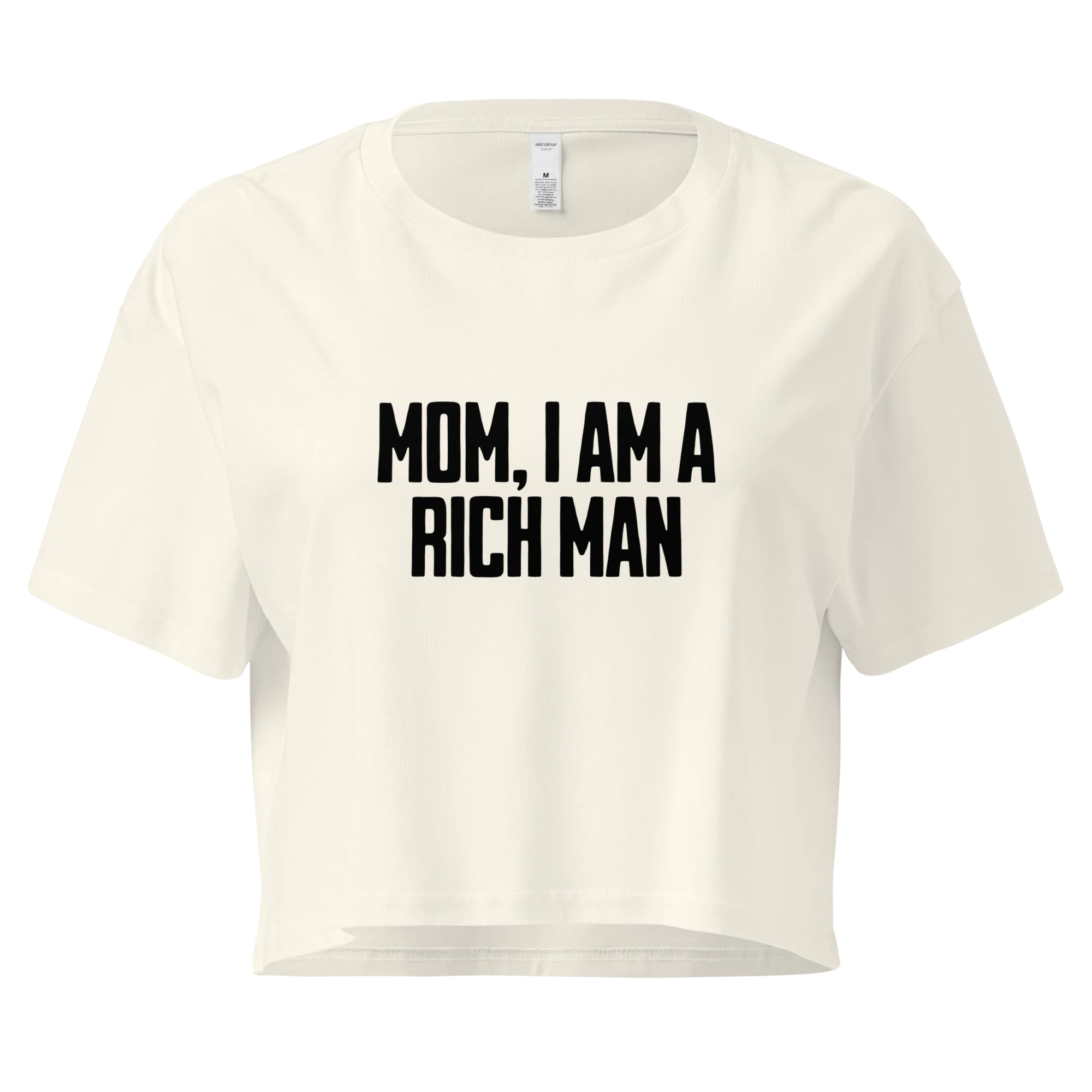 Mom, I Am A Rich Man Feminist Crop Tee - Image 4