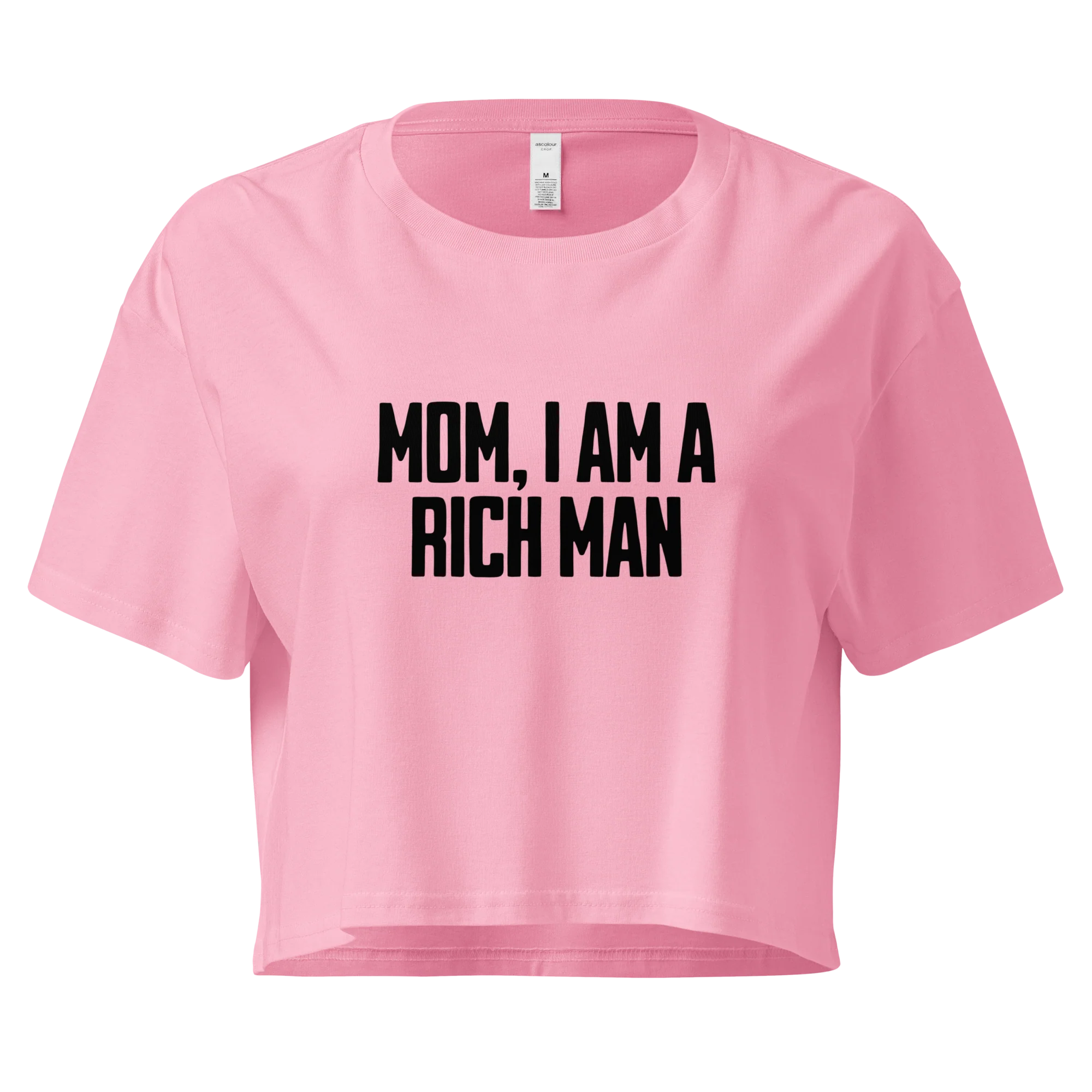 Mom, I Am A Rich Man Feminist Crop Tee - Image 6