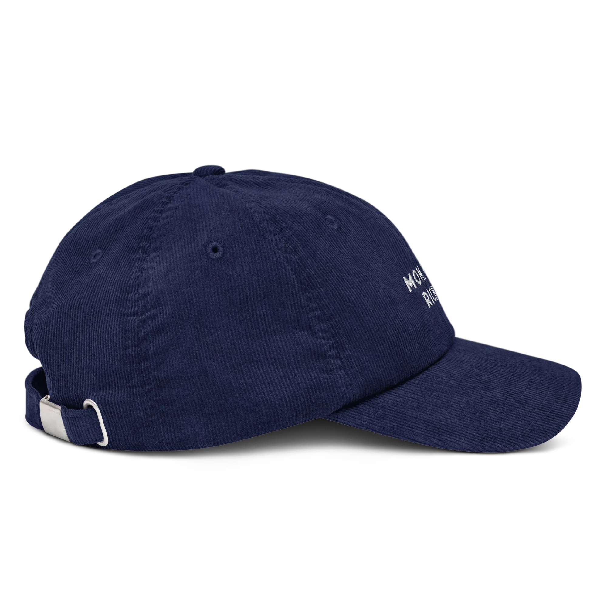 Mom, I am a Rich Man Feminist Embroidered Corduroy Hat - Image 4
