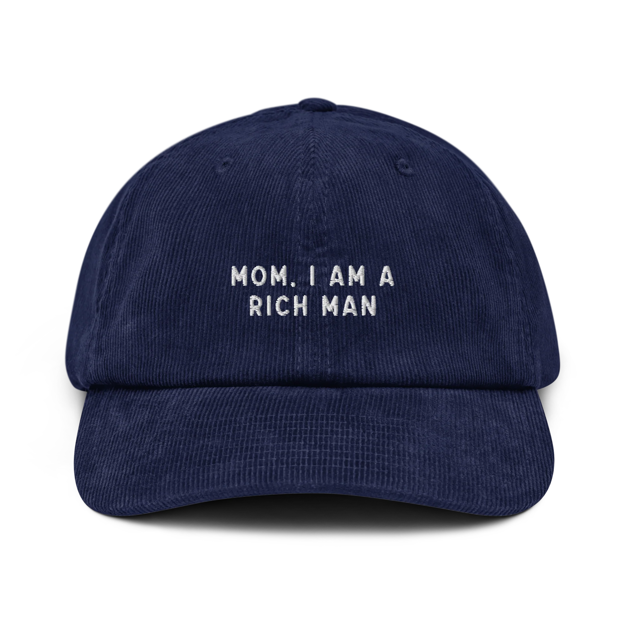 Mom, I am a Rich Man Feminist Embroidered Corduroy Hat - Image 5