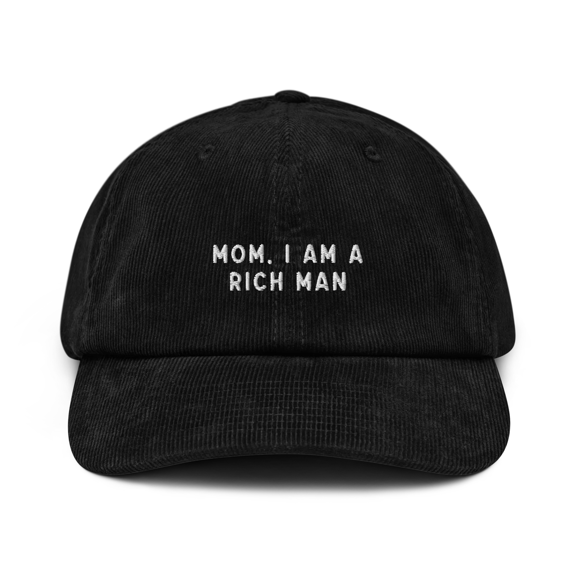 Mom, I am a Rich Man Feminist Embroidered Corduroy Hat - Image 9