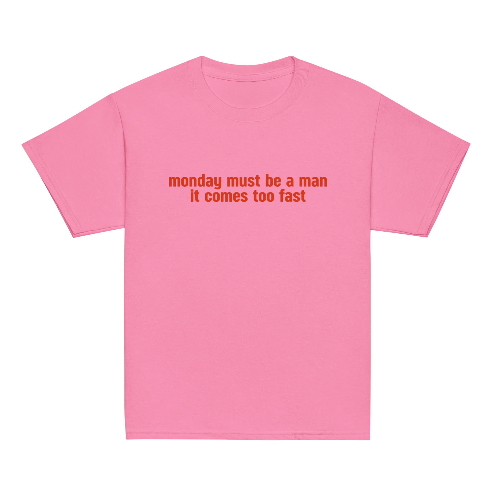 Monday Must Be a Man Comes Too Fast Baby Tee - Image 4