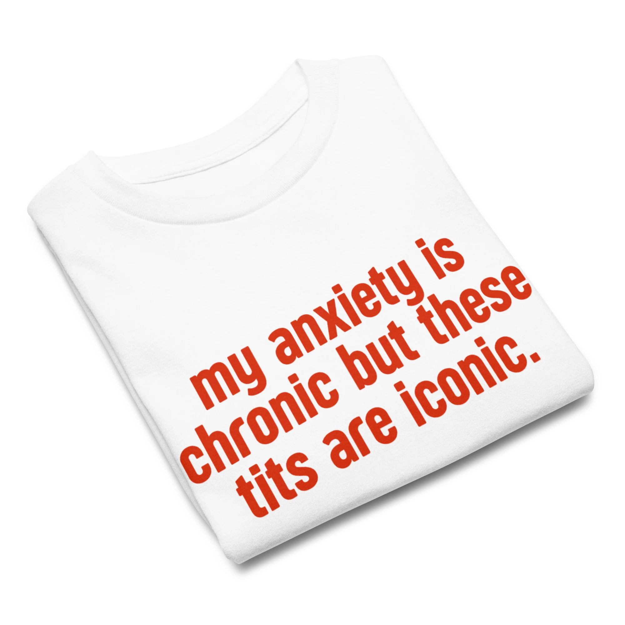 My Anxiety is Chronic but These Tits Are Iconic Baby Tee - Image 3