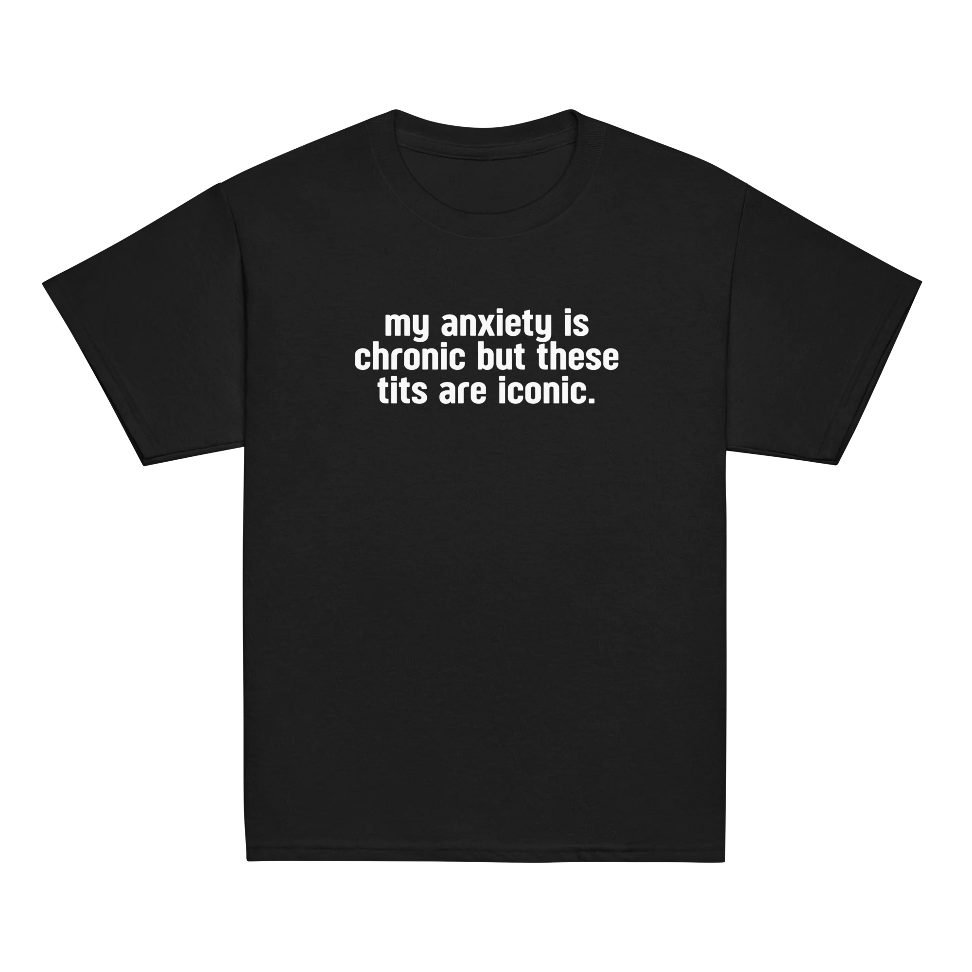 My Anxiety is Chronic but These Tits Are Iconic Baby Tee - Image 4