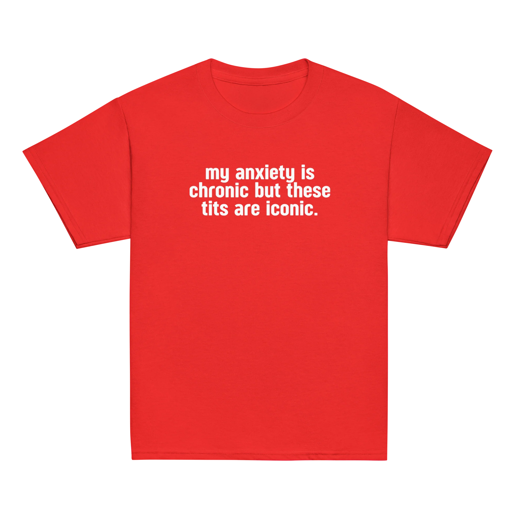 My Anxiety is Chronic but These Tits Are Iconic Baby Tee - Image 8
