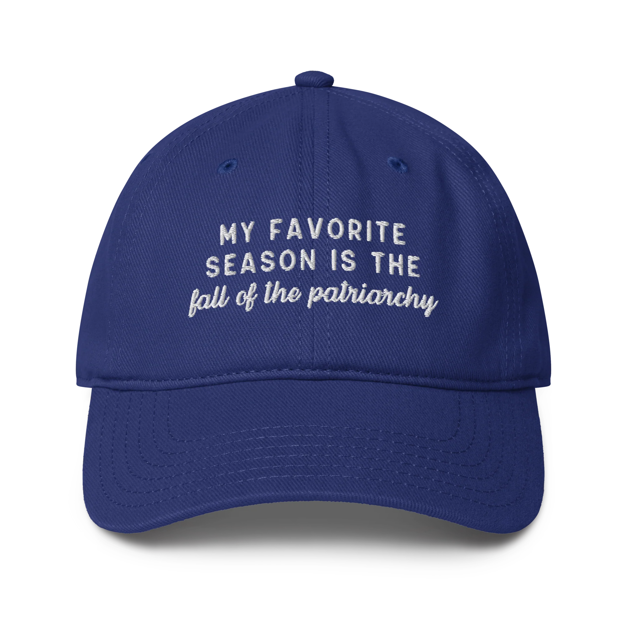 My Favorite Season Fall Patriarchy Embroidered Baseball Cap - Image 3