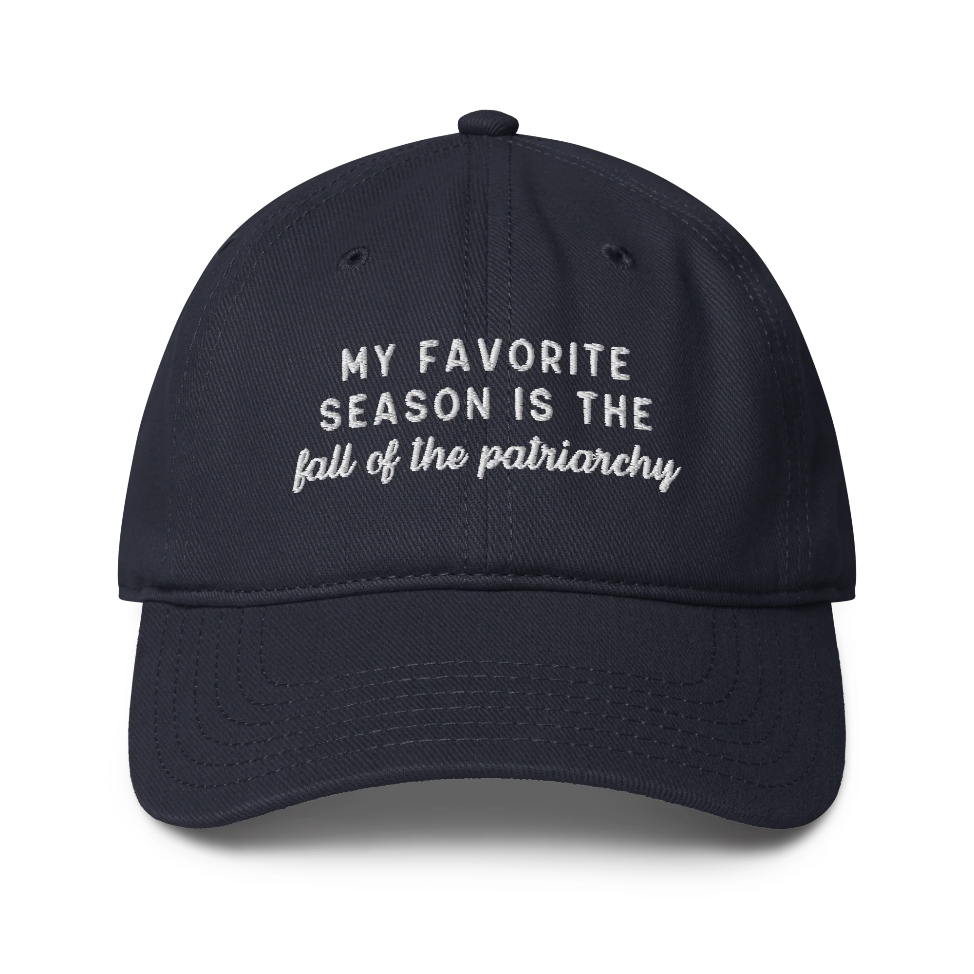 My Favorite Season Fall Patriarchy Embroidered Baseball Cap - Image 4
