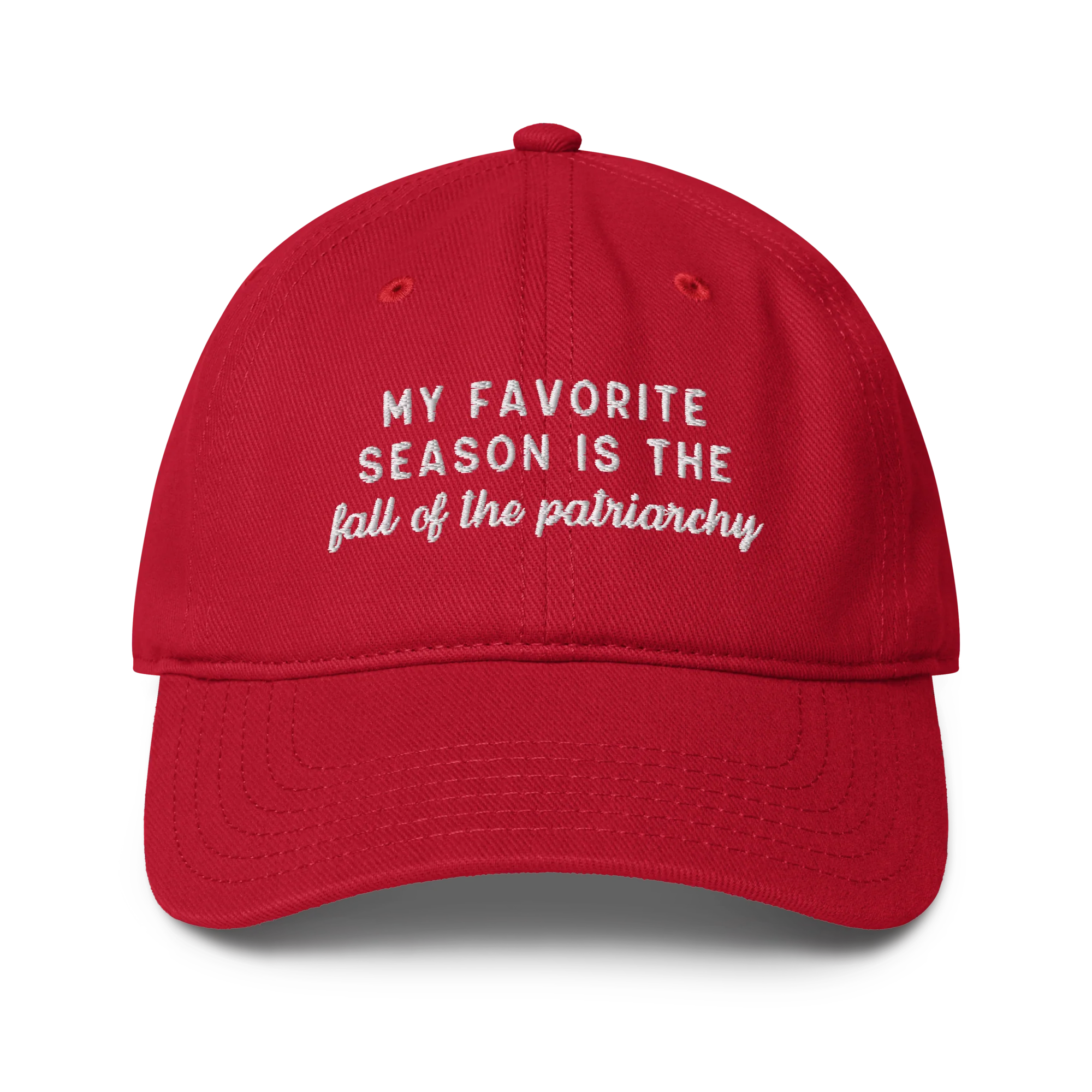 My Favorite Season Fall Patriarchy Embroidered Baseball Cap - Image 7