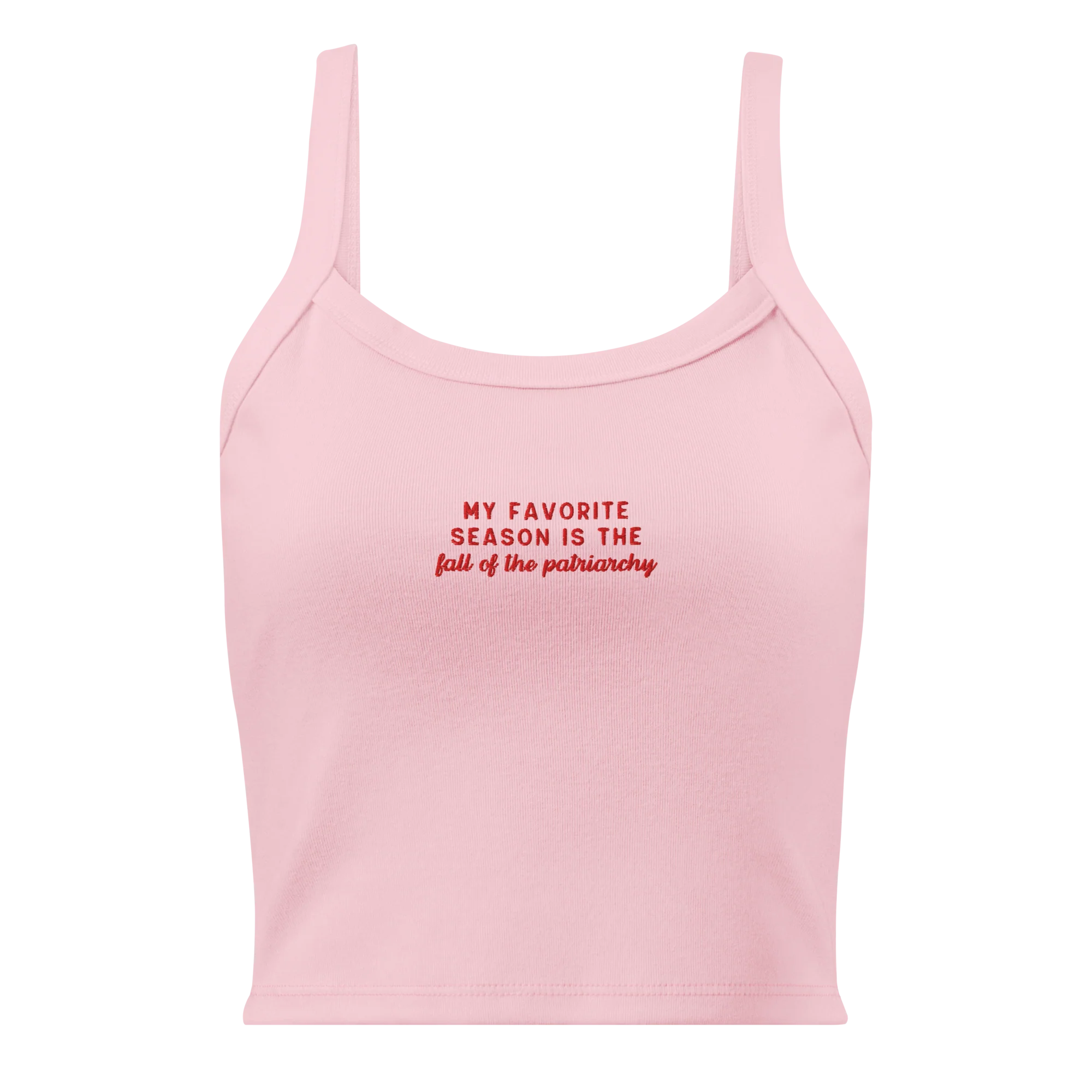My Favorite Season Fall Patriarchy Rib Embroidered Tank Top - Image 4