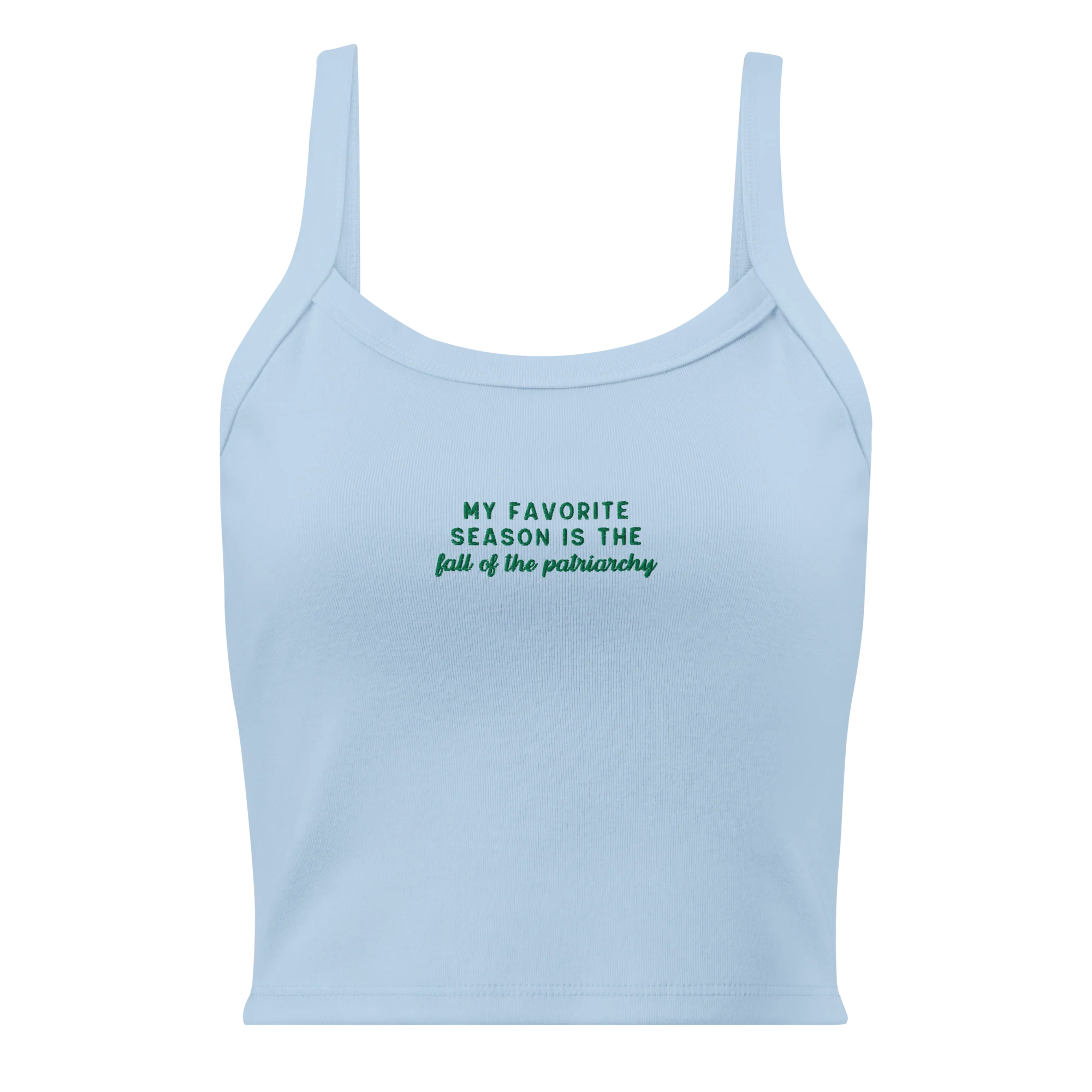 My Favorite Season Fall Patriarchy Rib Embroidered Tank Top - Image 7
