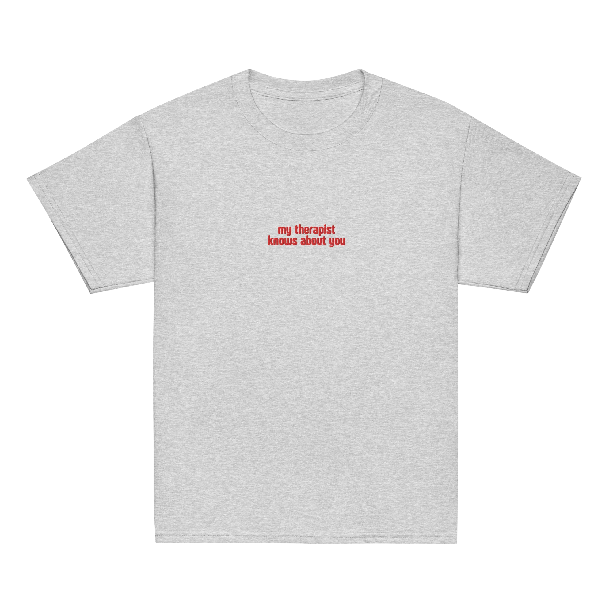 My Therapist Knows About You Embroidered Baby Tee - Image 7
