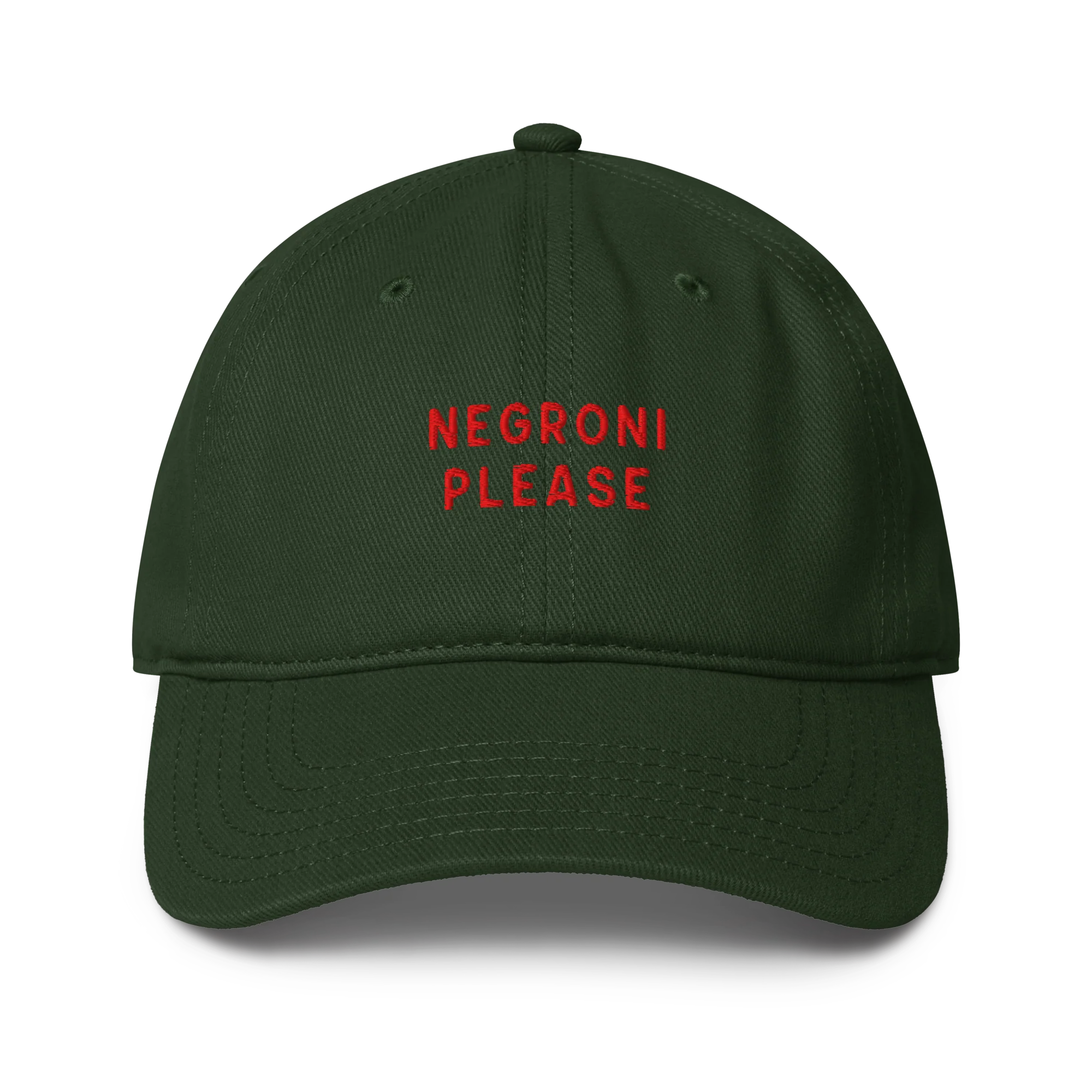 Negroni Please Cocktail Embroidered Baseball Cap - Image 2