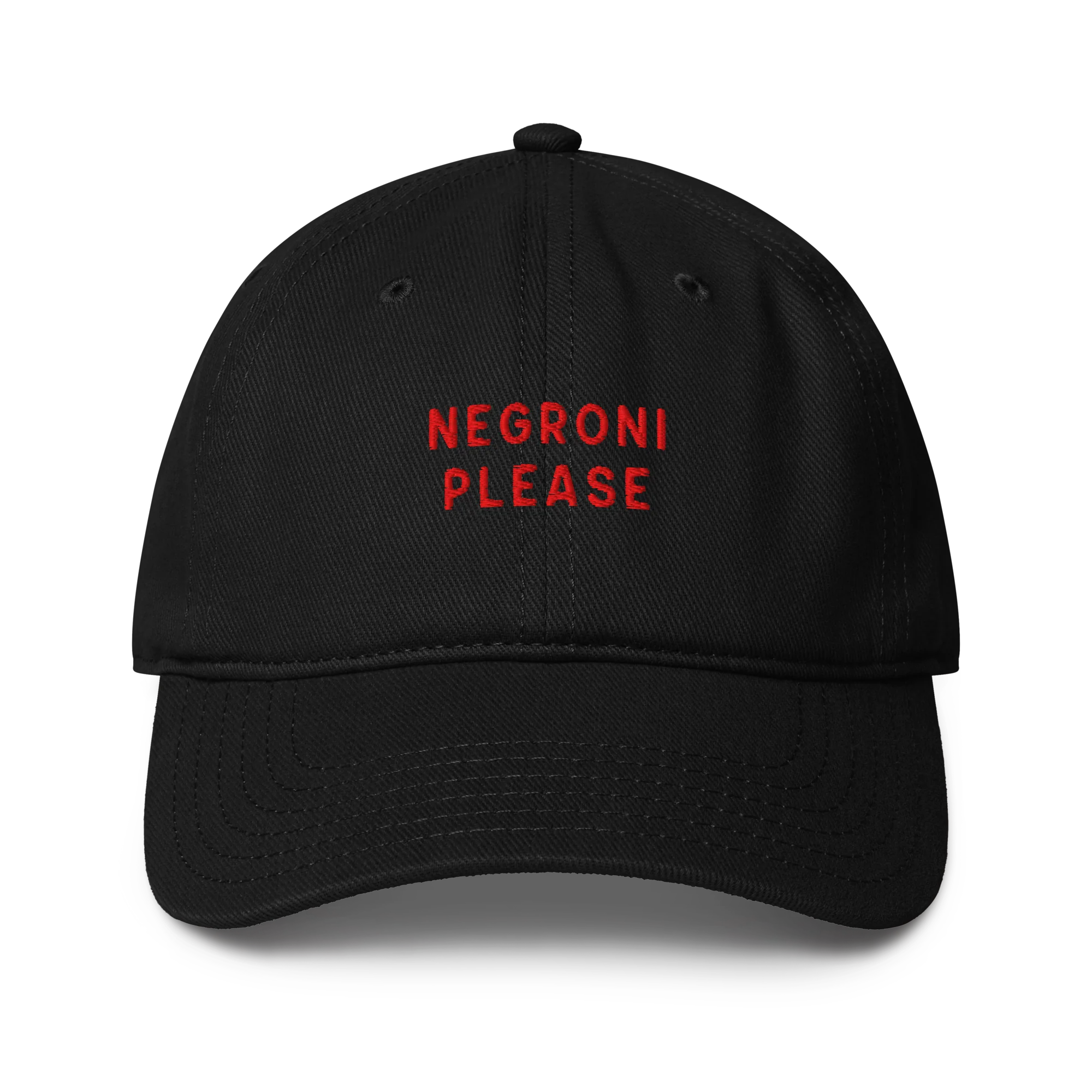 Negroni Please Cocktail Embroidered Baseball Cap - Image 8