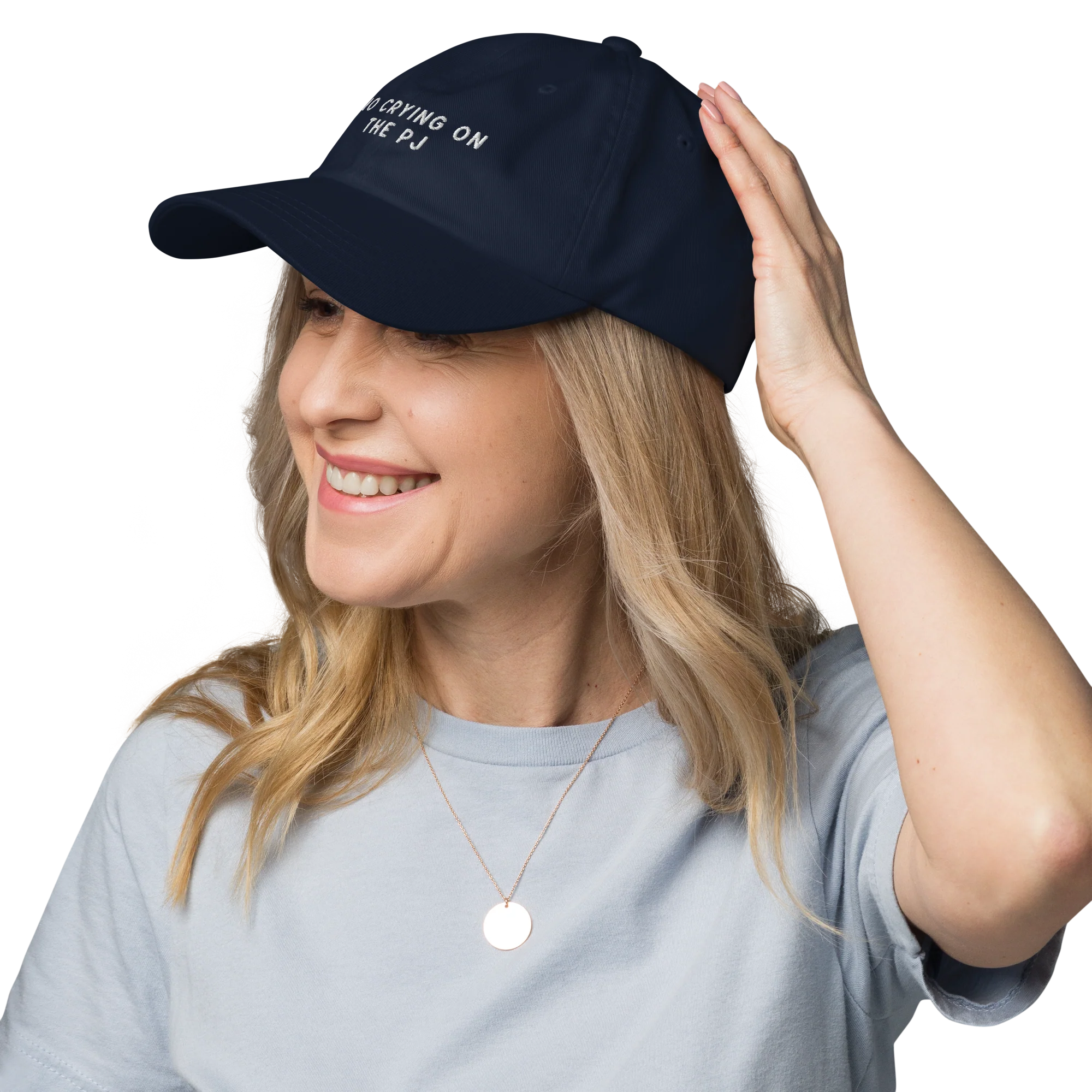 No Crying on the PJ Embroidered Cap - Image 2