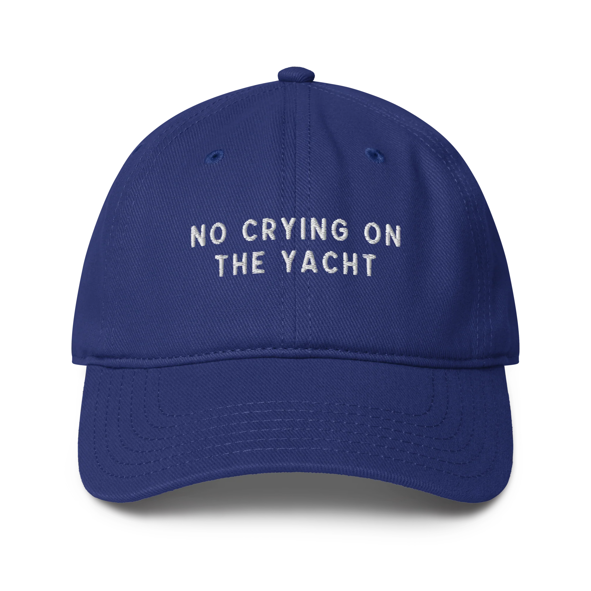 No Crying on the Yacht Embroidered Baseball Cap